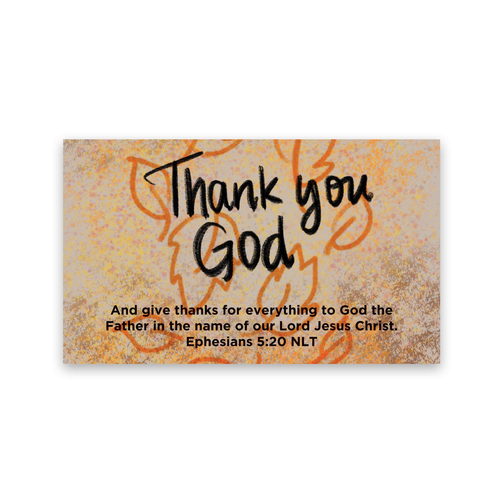Thanksgiving, Pass Along Scripture Cards, Thank You God, Ephesians 5:20, Pack of 25