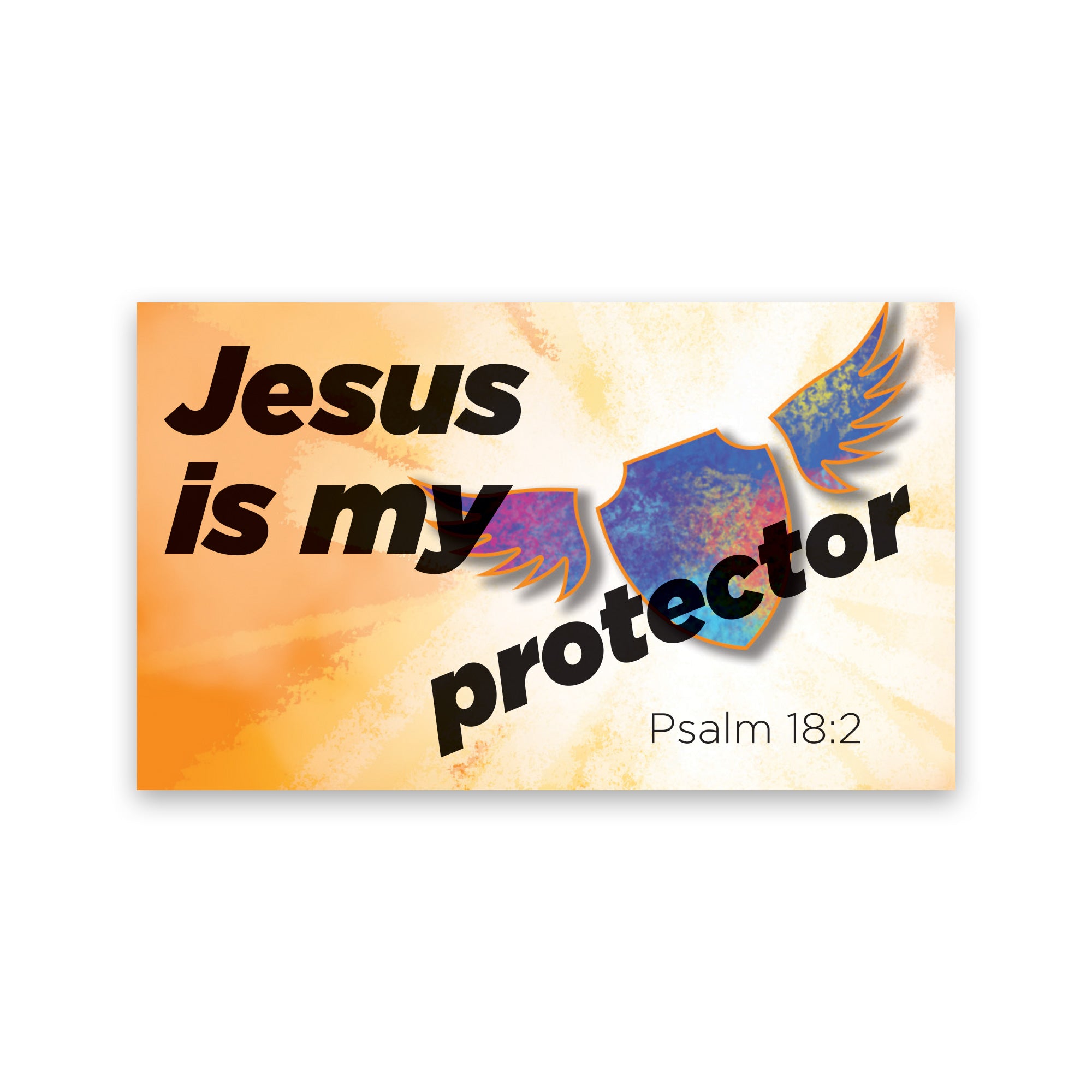 Children and Youth, Pass Along Scripture Cards, Jesus is my Protector, Psalm 18:2, Pack of 25