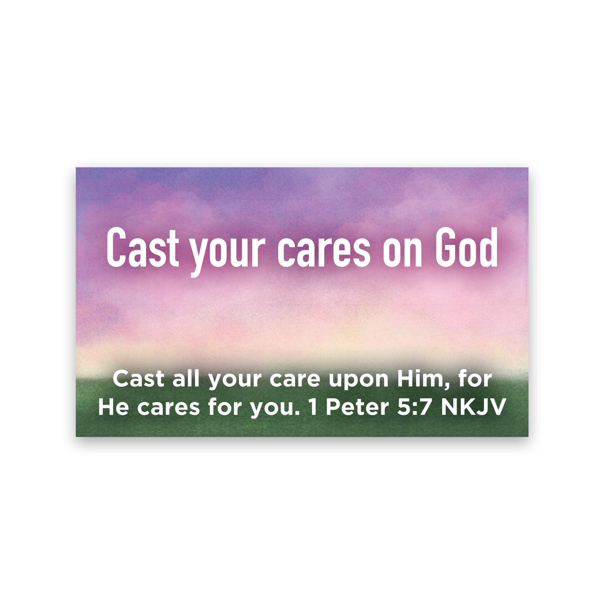 Children and Youth, Pass Along Scripture Cards, Cast Your Cares on God, 1 Peter 5:7, Pack of 25