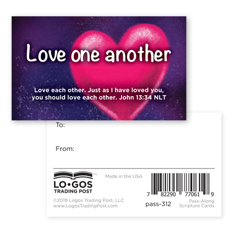 Children and Youth, Pass Along Scripture Cards, Love One Another, John 13:34, Pack of 25