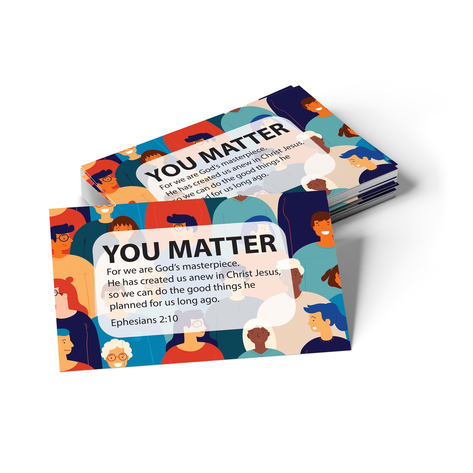 You Matter, Ephesians 2:10, Pass Along Scripture Cards, Pack of 25