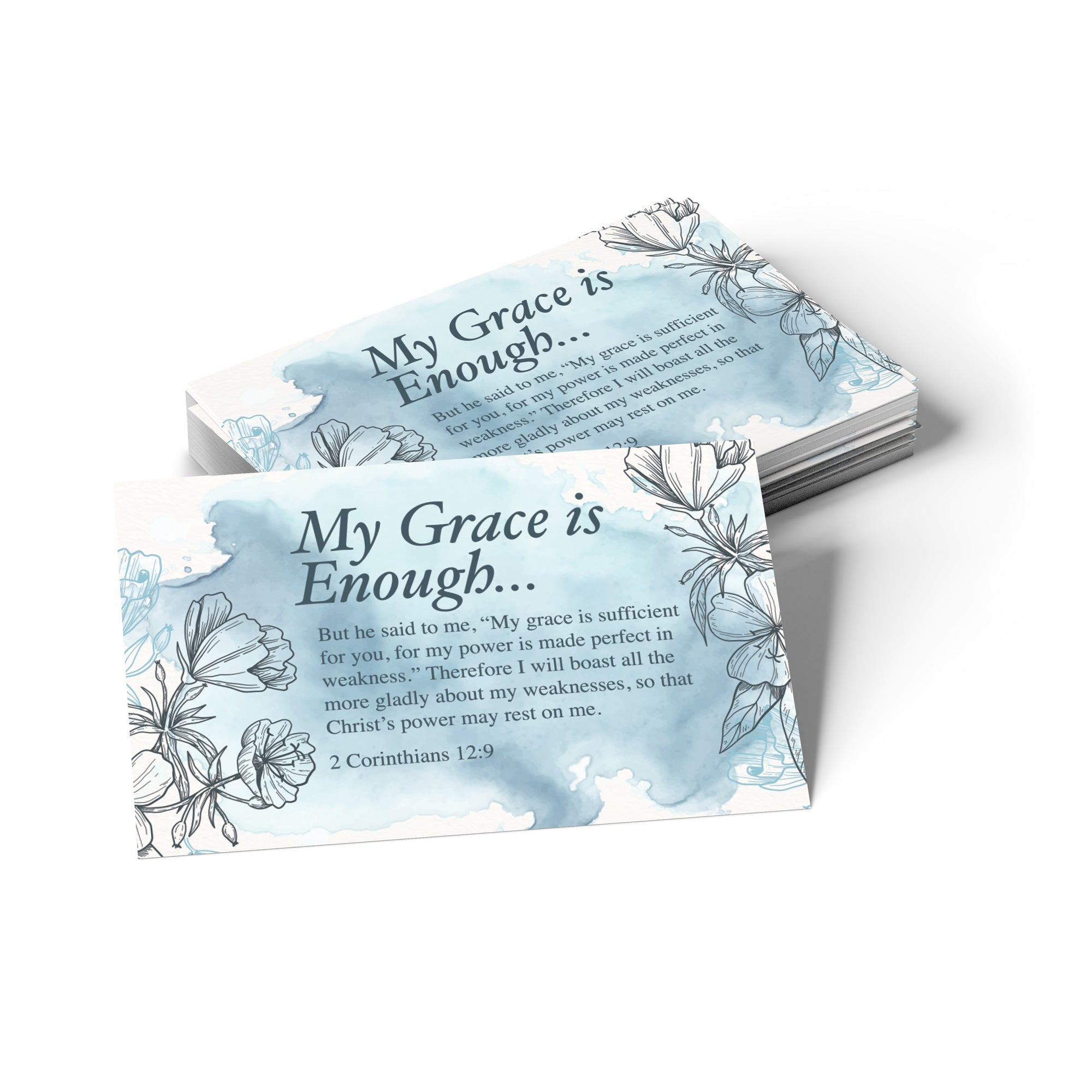 My Grace is Enough, 1 Corinthians 12:9, Pass Along Scripture Cards, Pack of 25