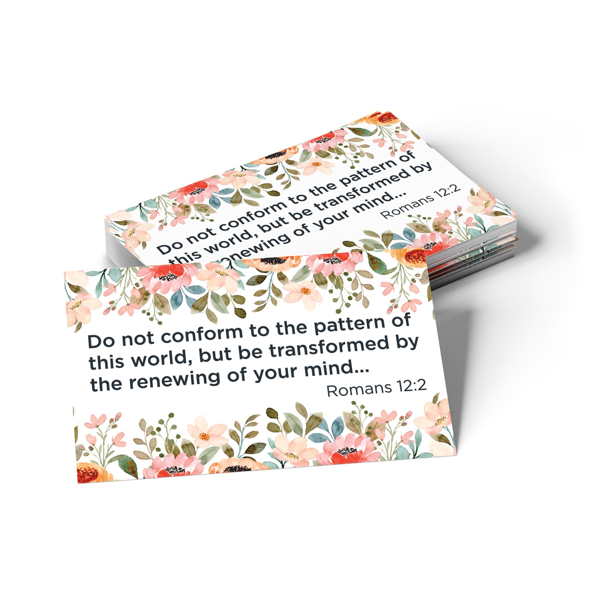 Be Transformed, Romans 12:2, Pass Along Scripture Cards, Pack of 25