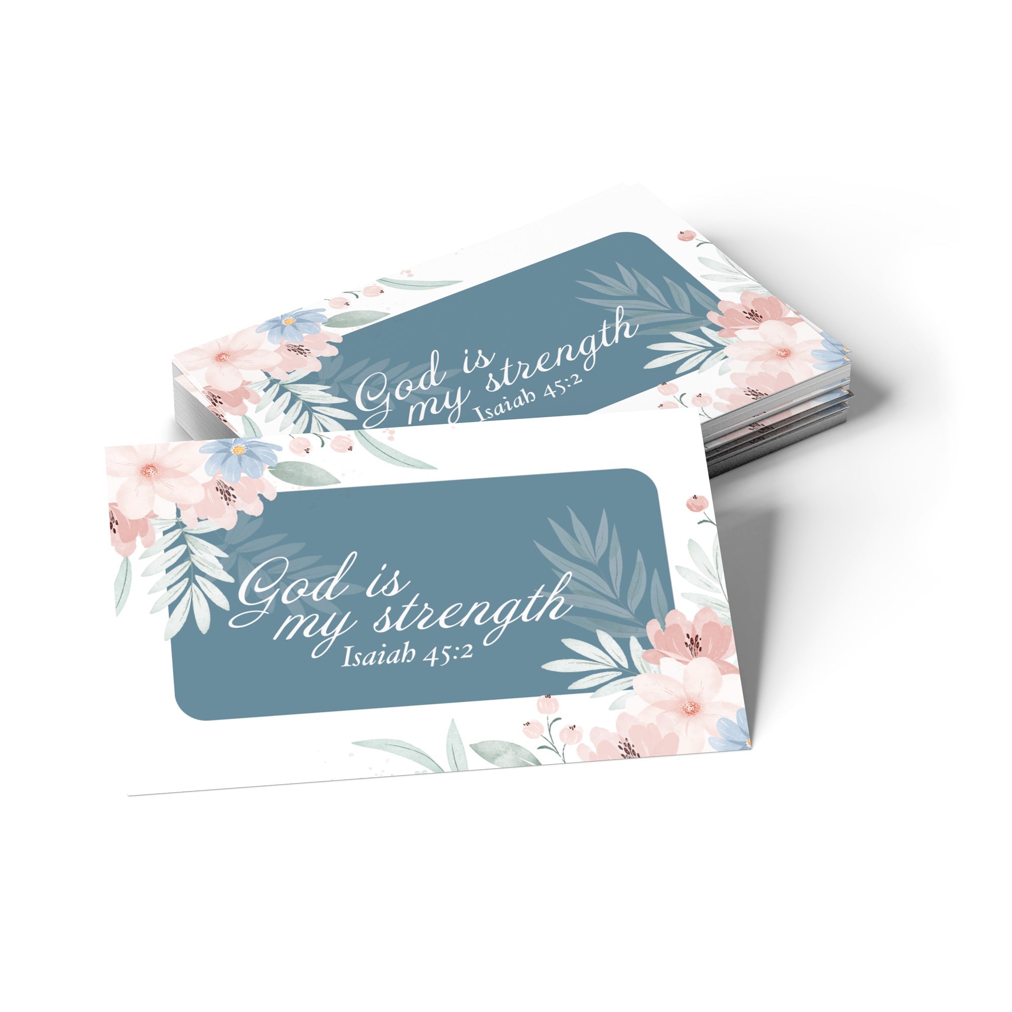 God is my strength, Isaiah 45:2, Pass Along Scripture Cards, Pack of 2 ...