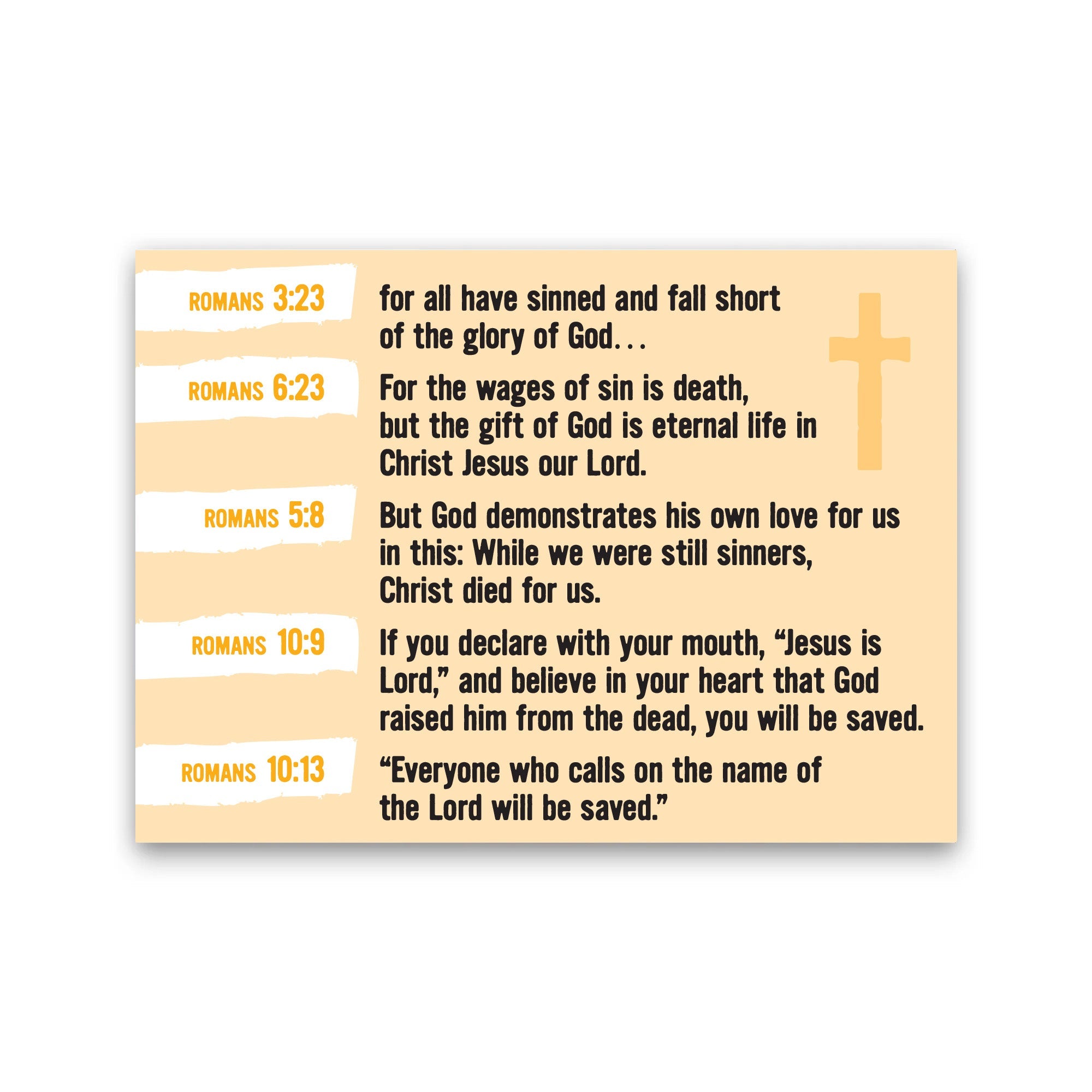 Romans Road to Salvation, Salvation Scripture Cards, Pack of 40