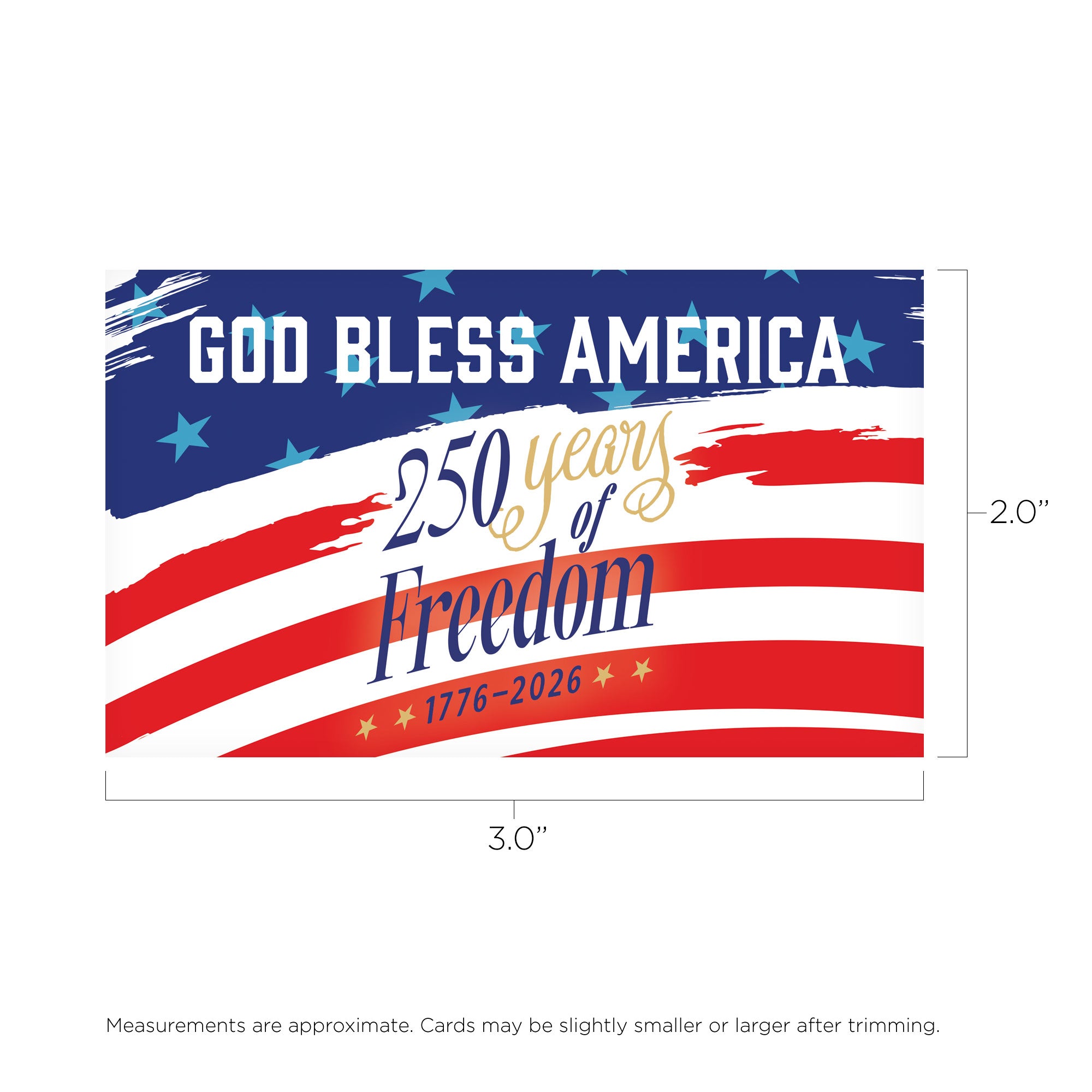 God Bless America - 250 Years of Freedom, Psalm 33:12, Pass Along Scripture Cards, Pack of 25