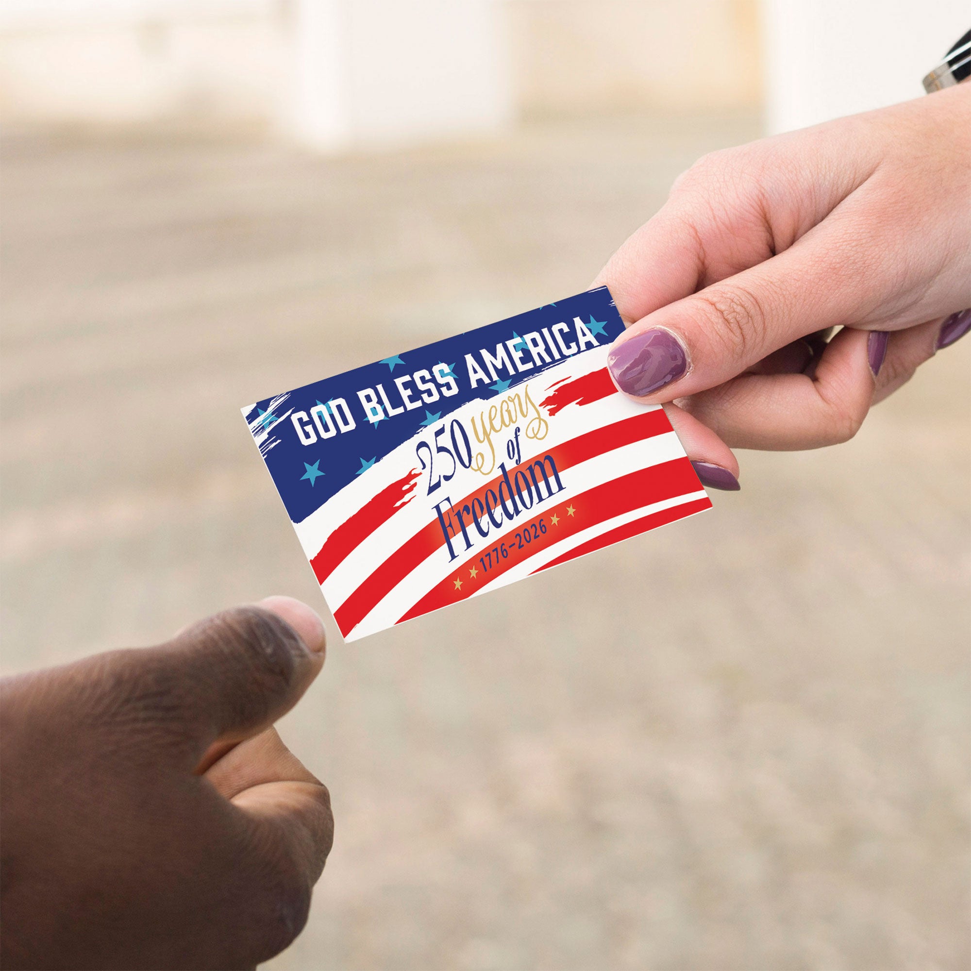 God Bless America - 250 Years of Freedom, Psalm 33:12, Pass Along Scripture Cards, Pack of 25