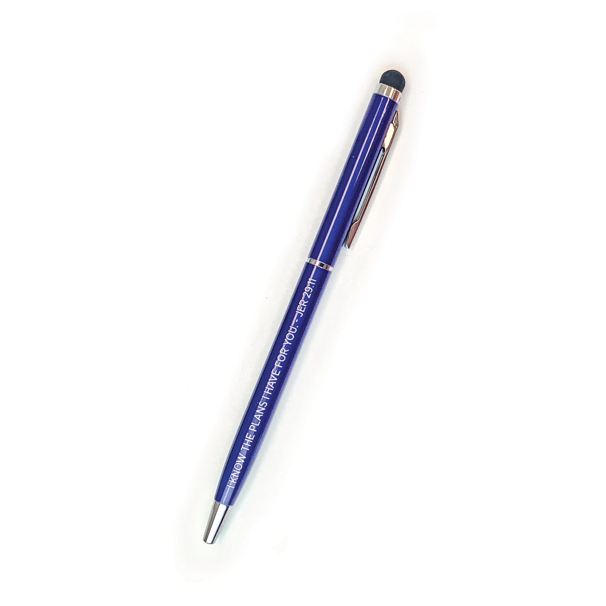 I Know the Plans I Have for You Narrow Stylus Pen - Royal Blue