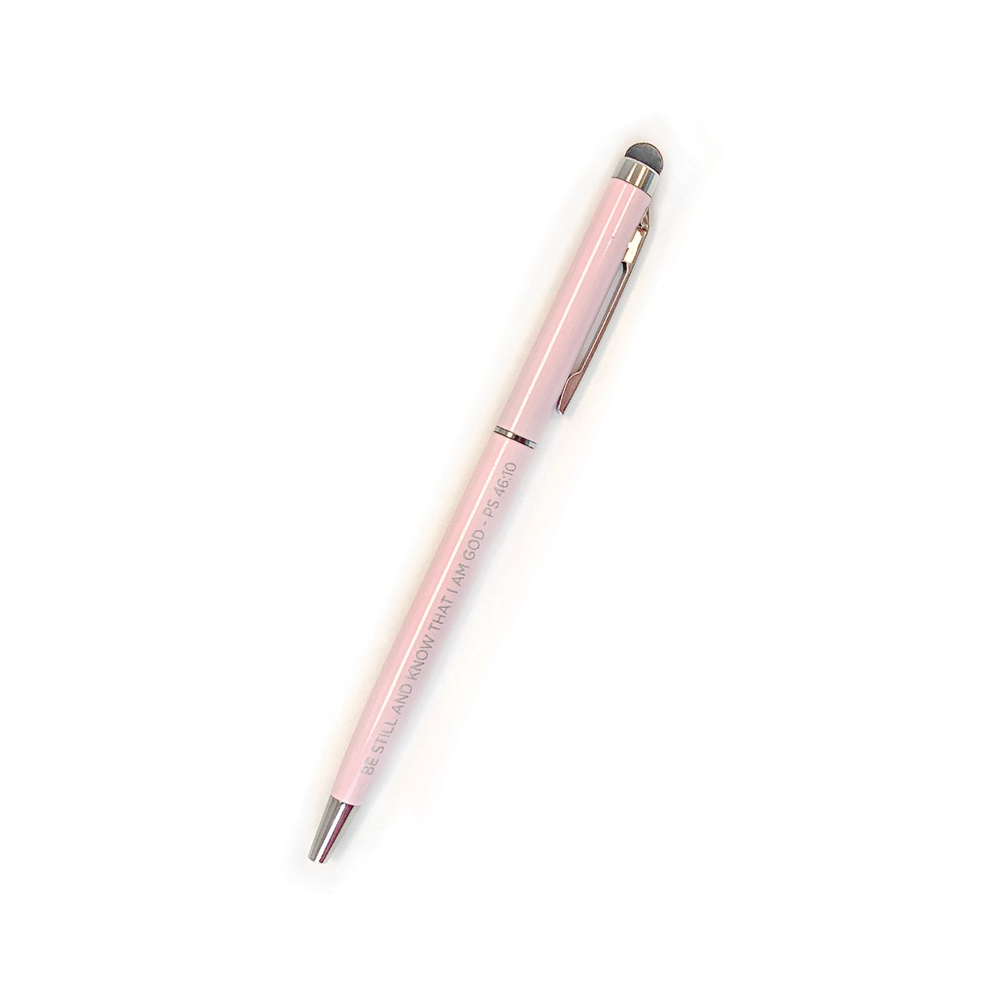 Be Still and Know Narrow Stylus Pen - Light Pink