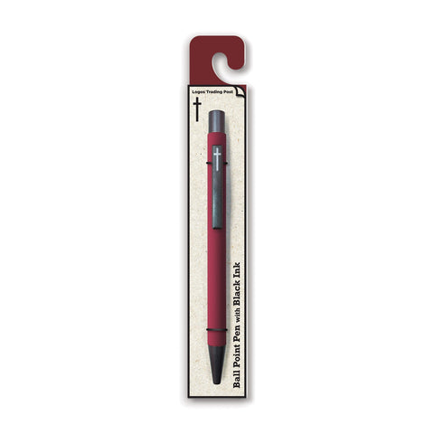 Soft Touch Barrel Cross Pen - Wine Red