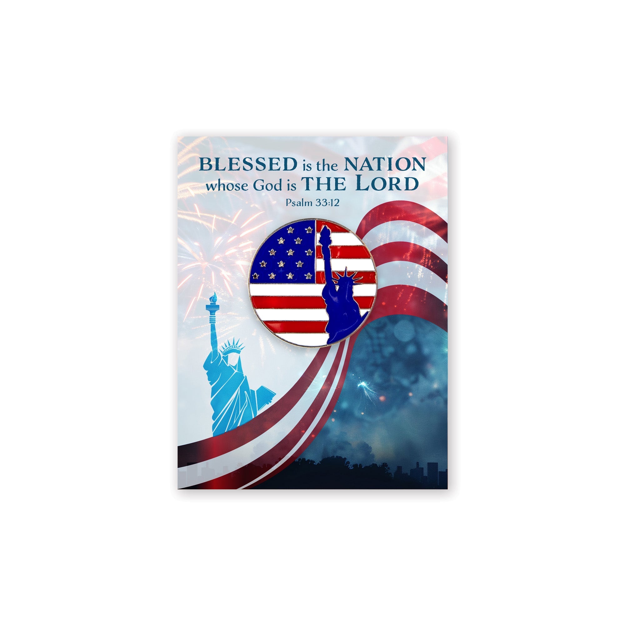 America Pin - Blessed is the Nation, Psalm 33:2