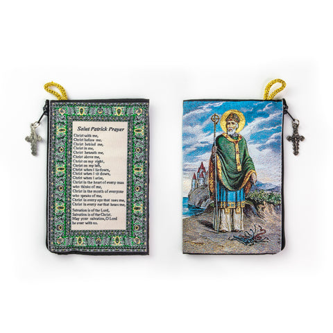 Rosary Pouch - Saint Patrick and Saint Patrick’s Prayer
