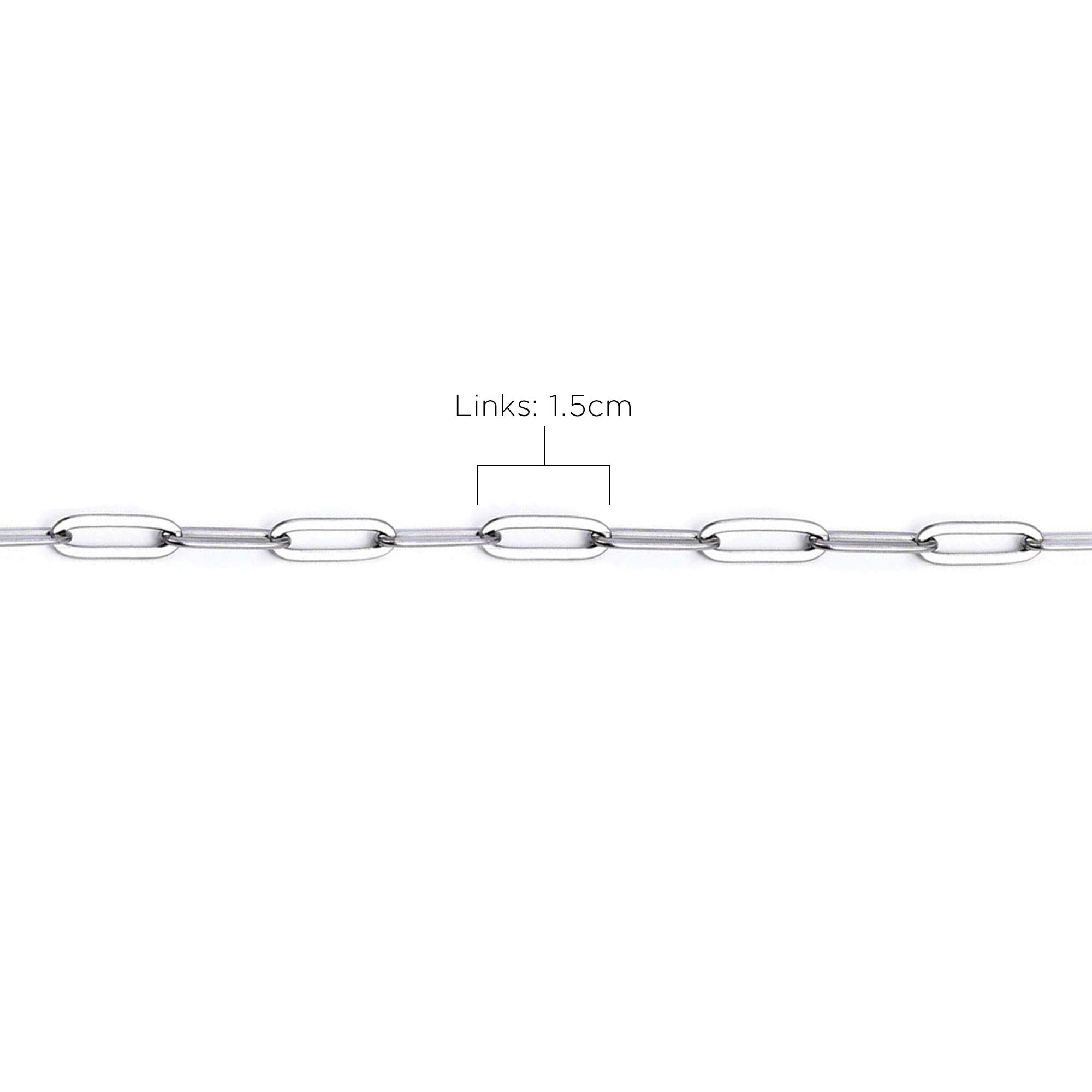 Stainless Steel Paper Clip Chain – Silver Color