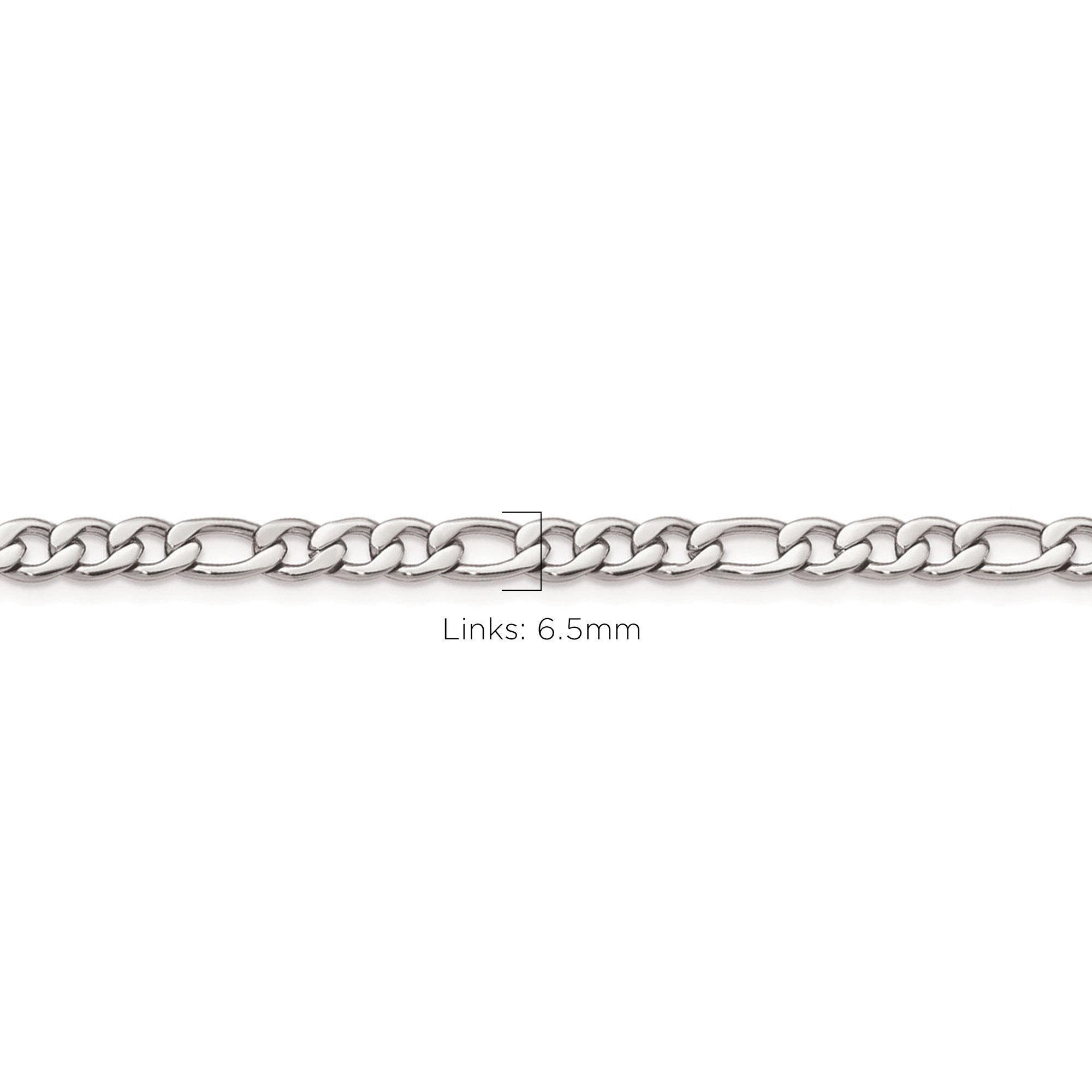 Stainless Steel Figaro Chain – Silver Color