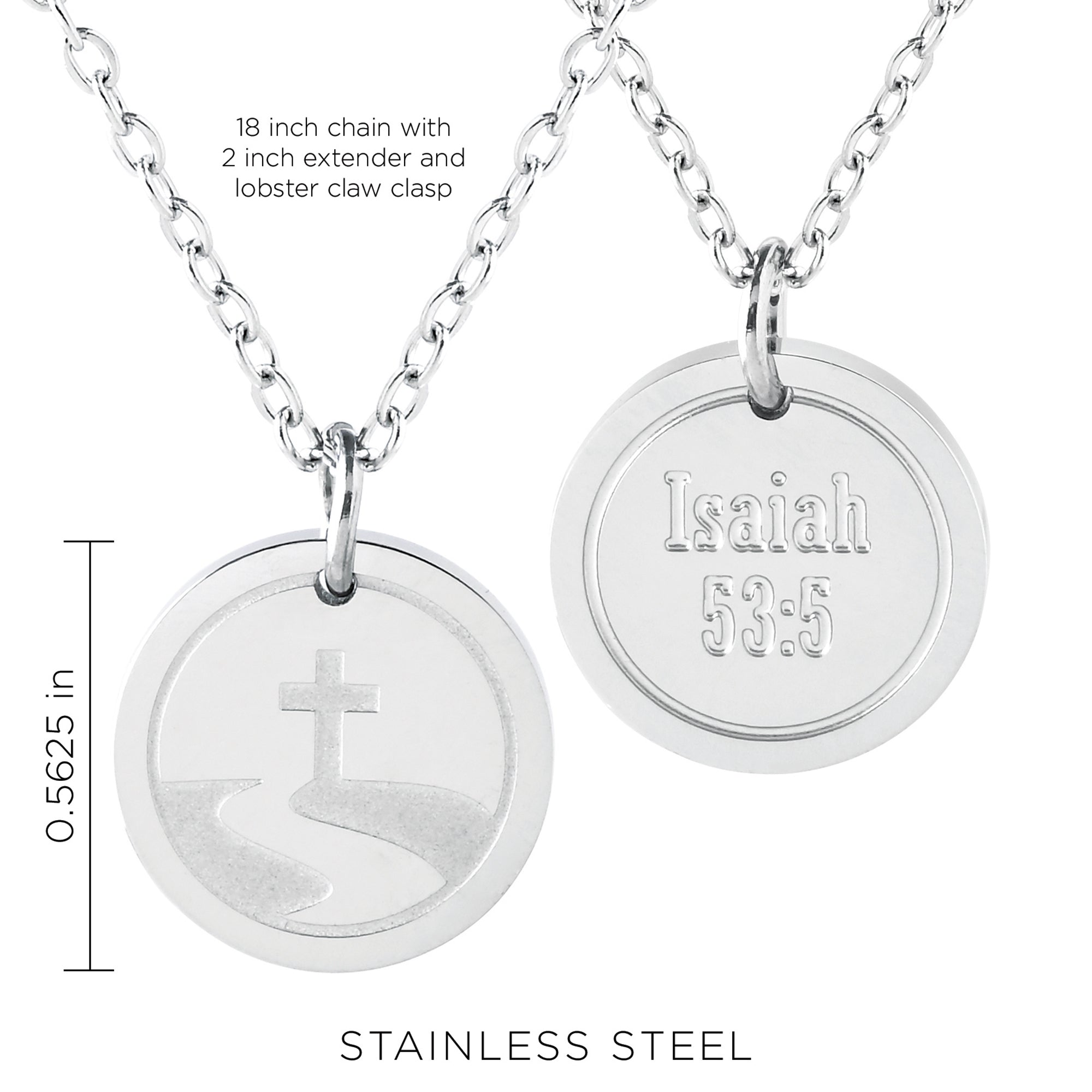 At the Cross Stainless Steel Medallion Pendant with Card