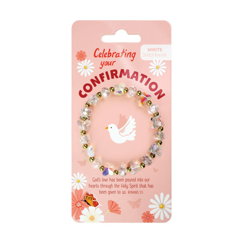 Butterfly Stretch Bracelet White, Confirmation