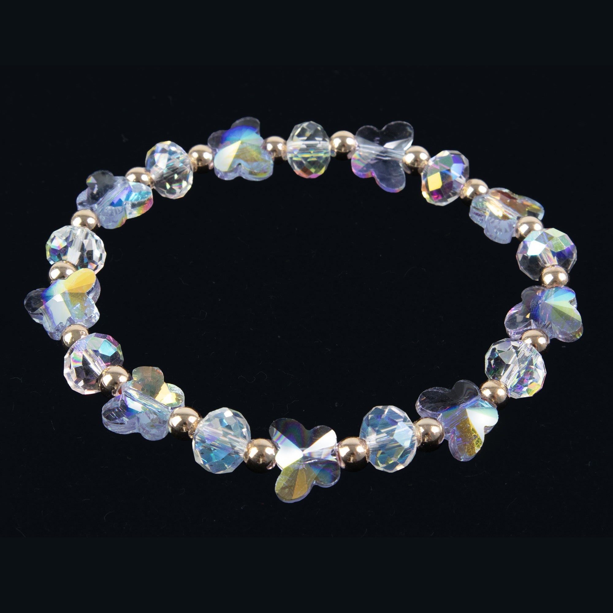Butterfly Stretch Bracelet Blue, First Communion