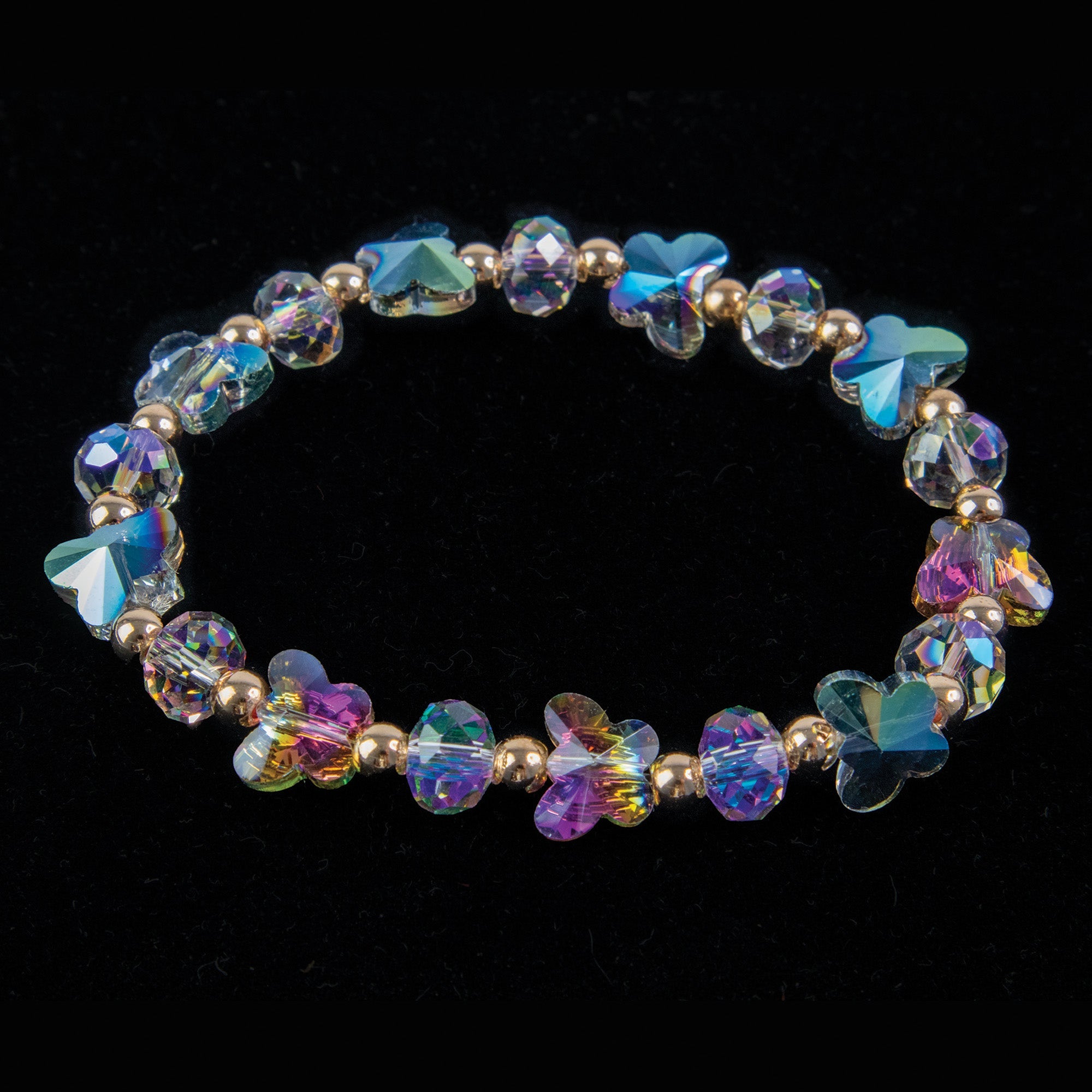 Butterfly Stretch Bracelet Purple, Trust in the Lord