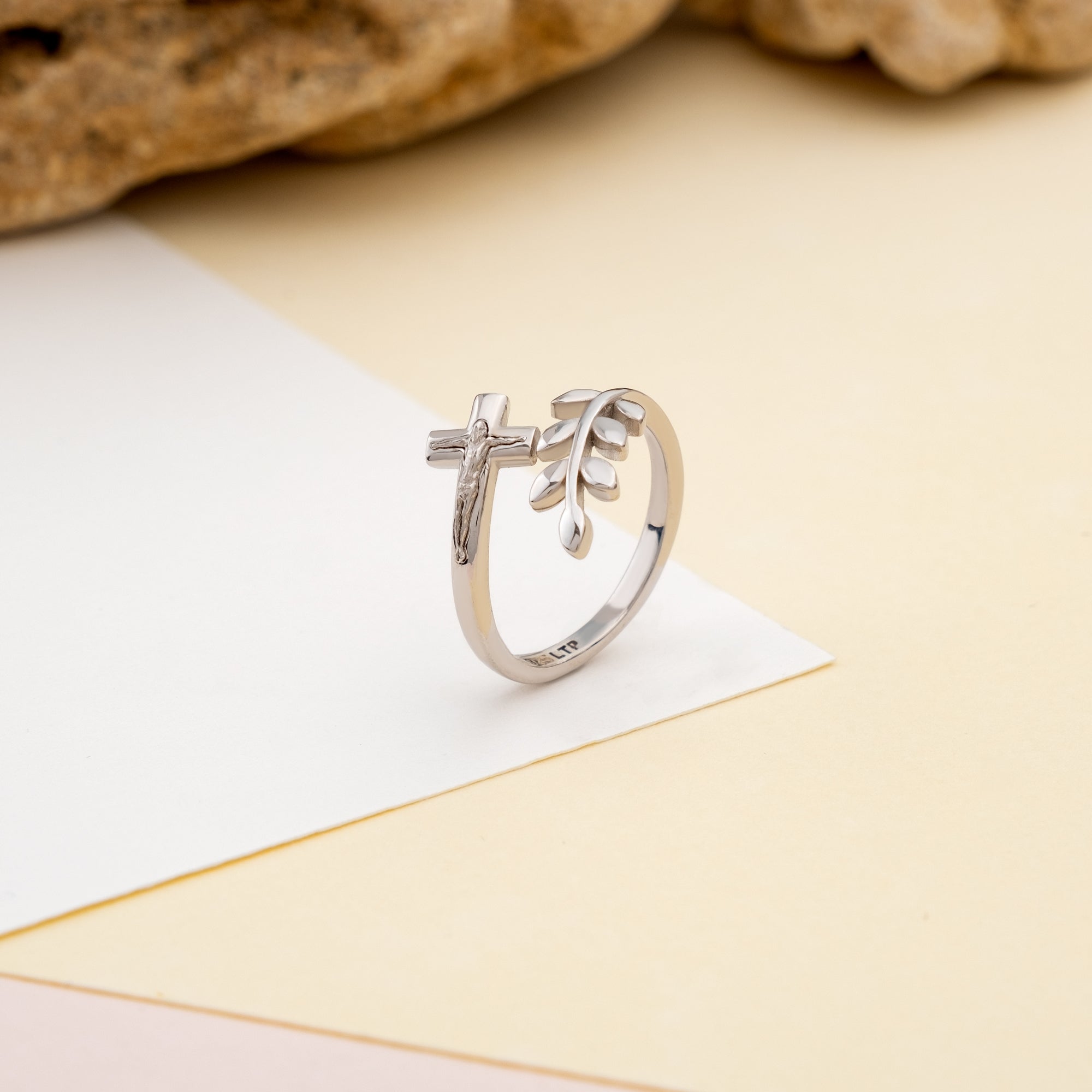 Olive Branch and Simple Crucifix