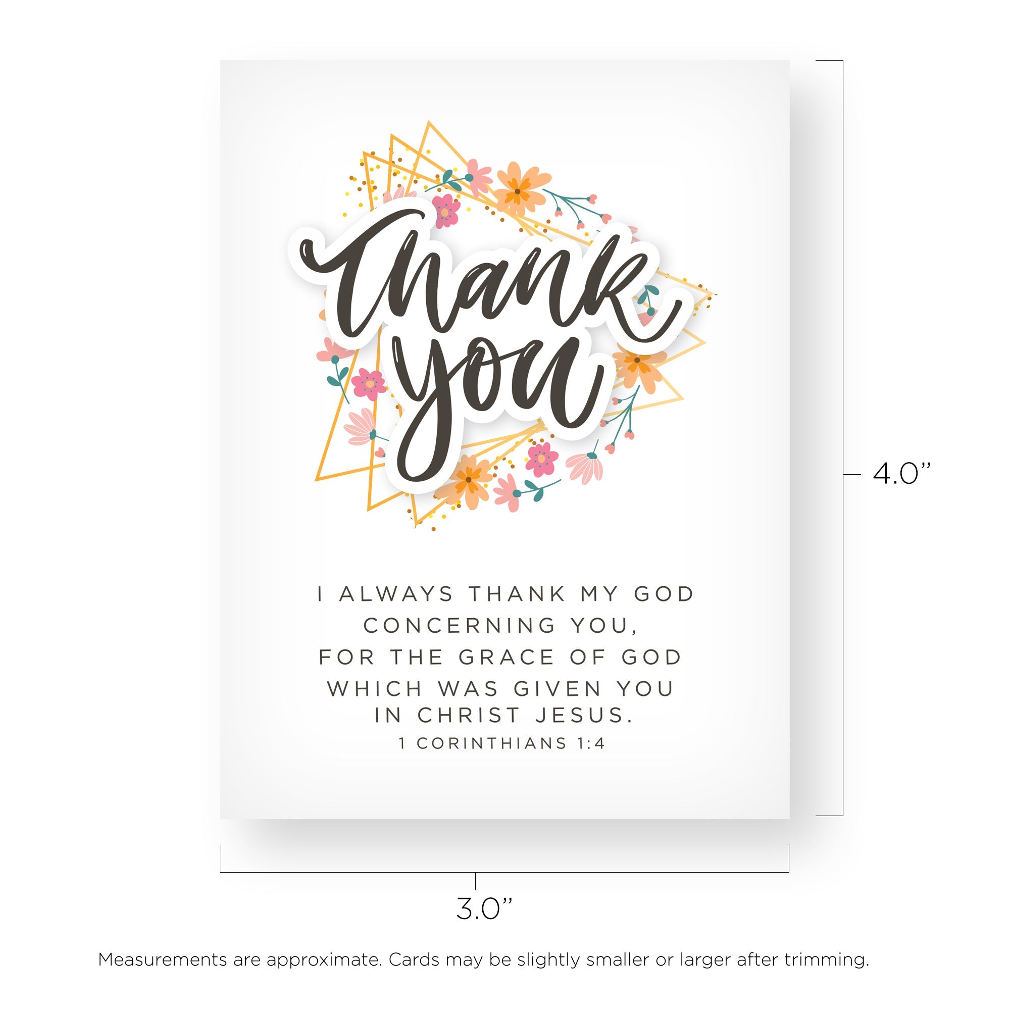 Thank You Cards with 1 Corinthians 1:4