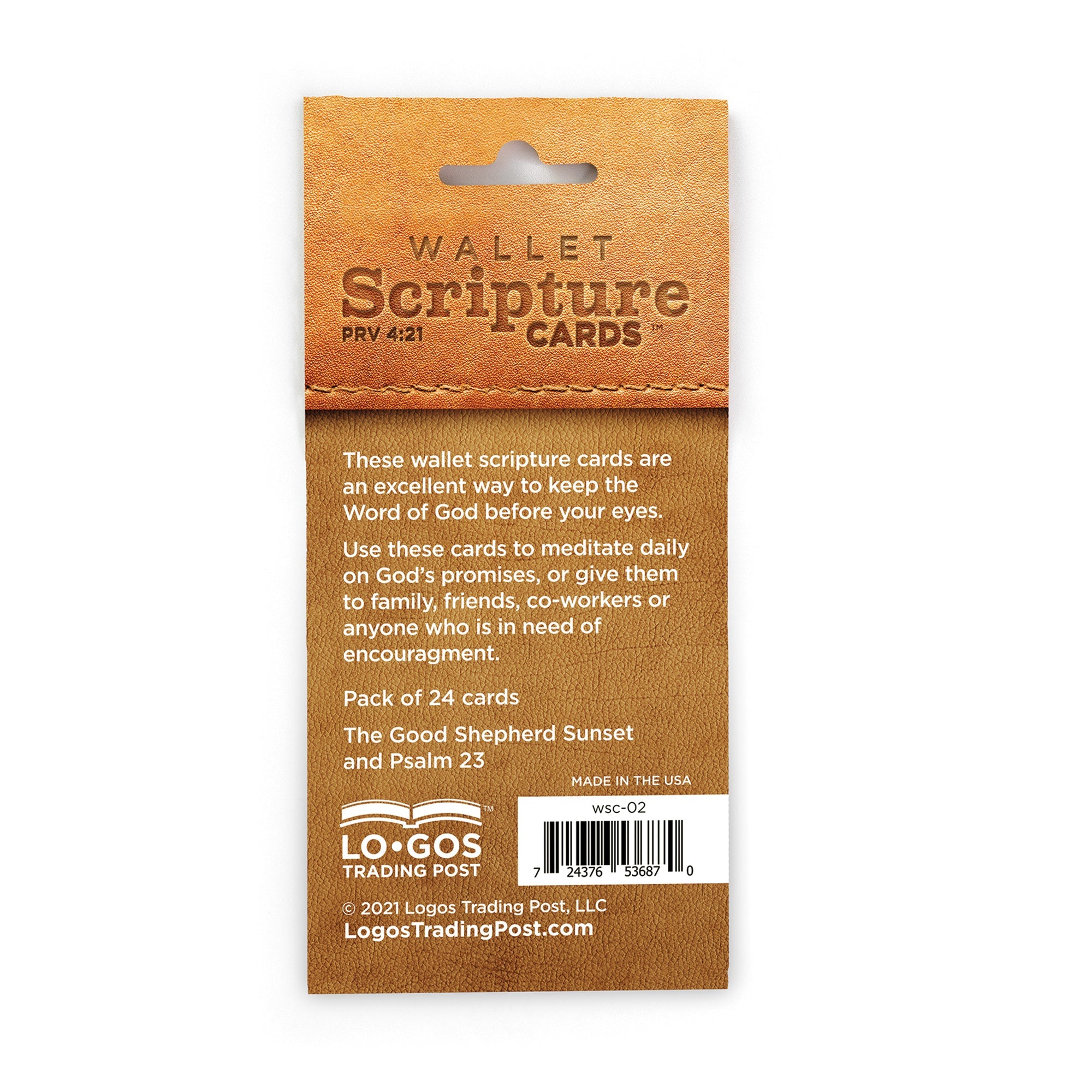 Scripture Wallets Wallet Scripture Card, Psalm 23 - Good Shepherd, Sunset KJV – Logos ...