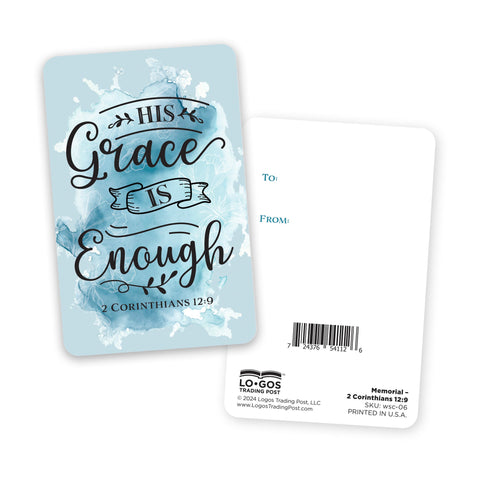 Wallet Scripture Card, Memorial – 2 Corinthians 12:9