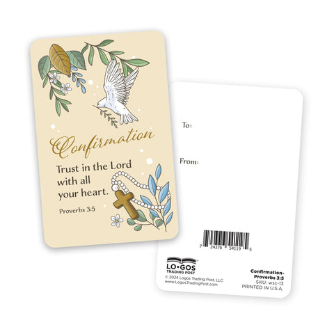 Wallet Scripture Card, Confirmation – Proverbs 3:5