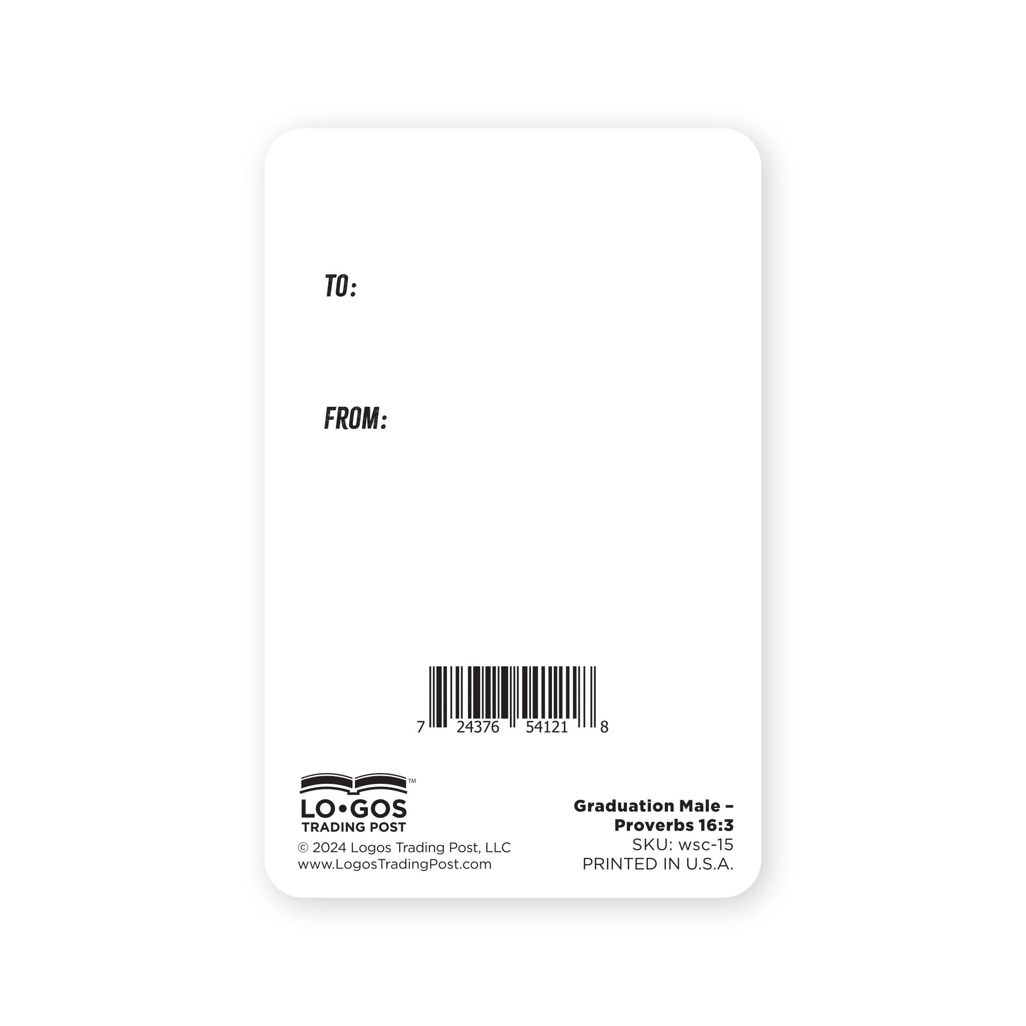 Wallet Scripture Card, Graduation Male – Proverbs 16:3