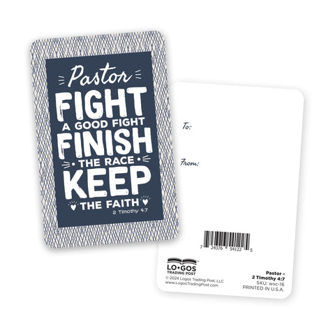 Wallet Scripture Card, Pastor – 2 Timothy 4:7