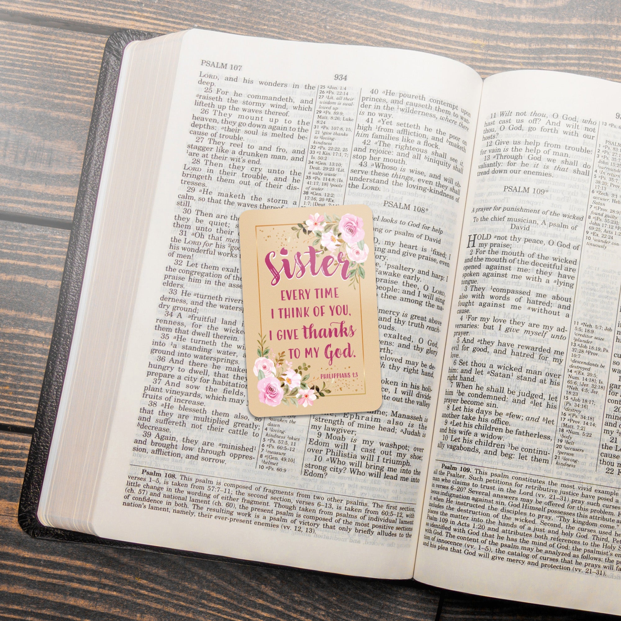 Wallet Scripture Card, Sister – Philippians 1:3