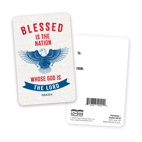 Wallet Scripture Card, Patriotic – Psalm 33:12