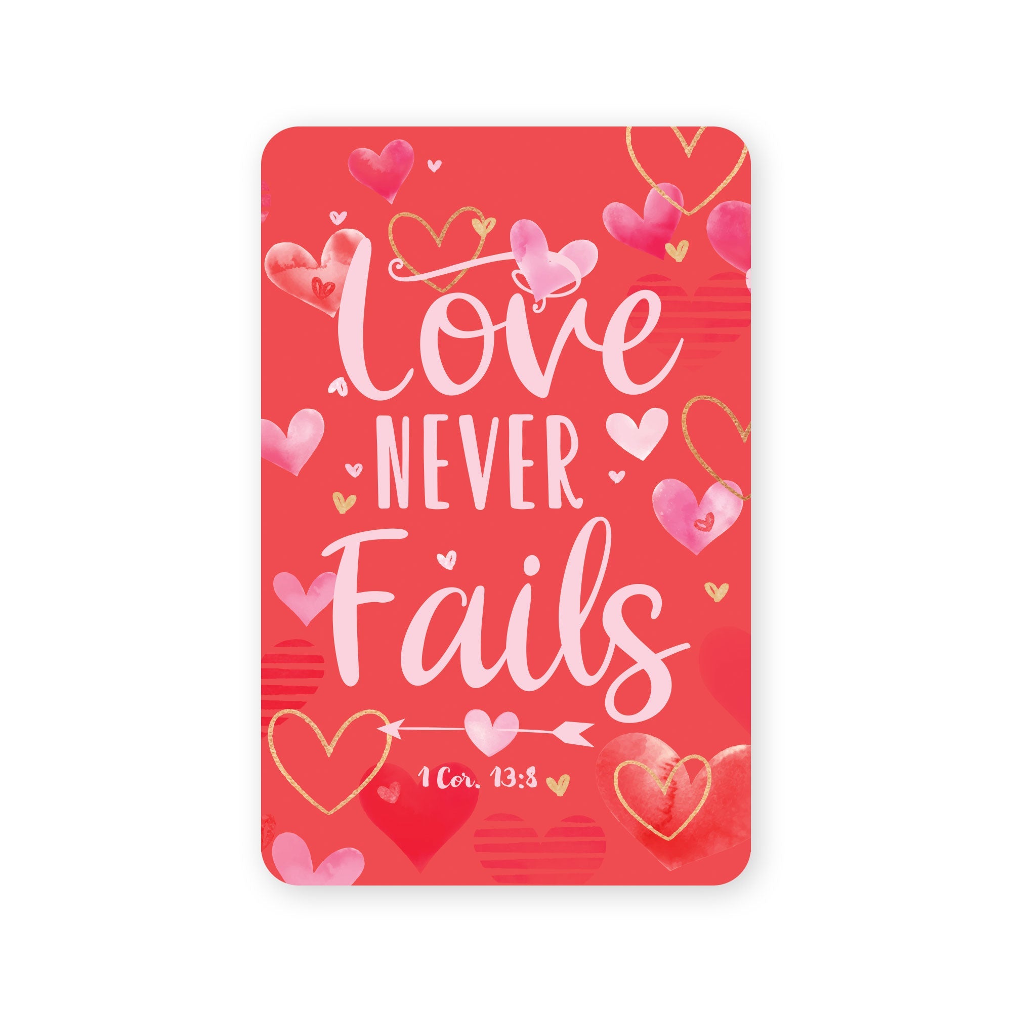 Wallet Scripture Card, Valentine – 1 Cor 13:8