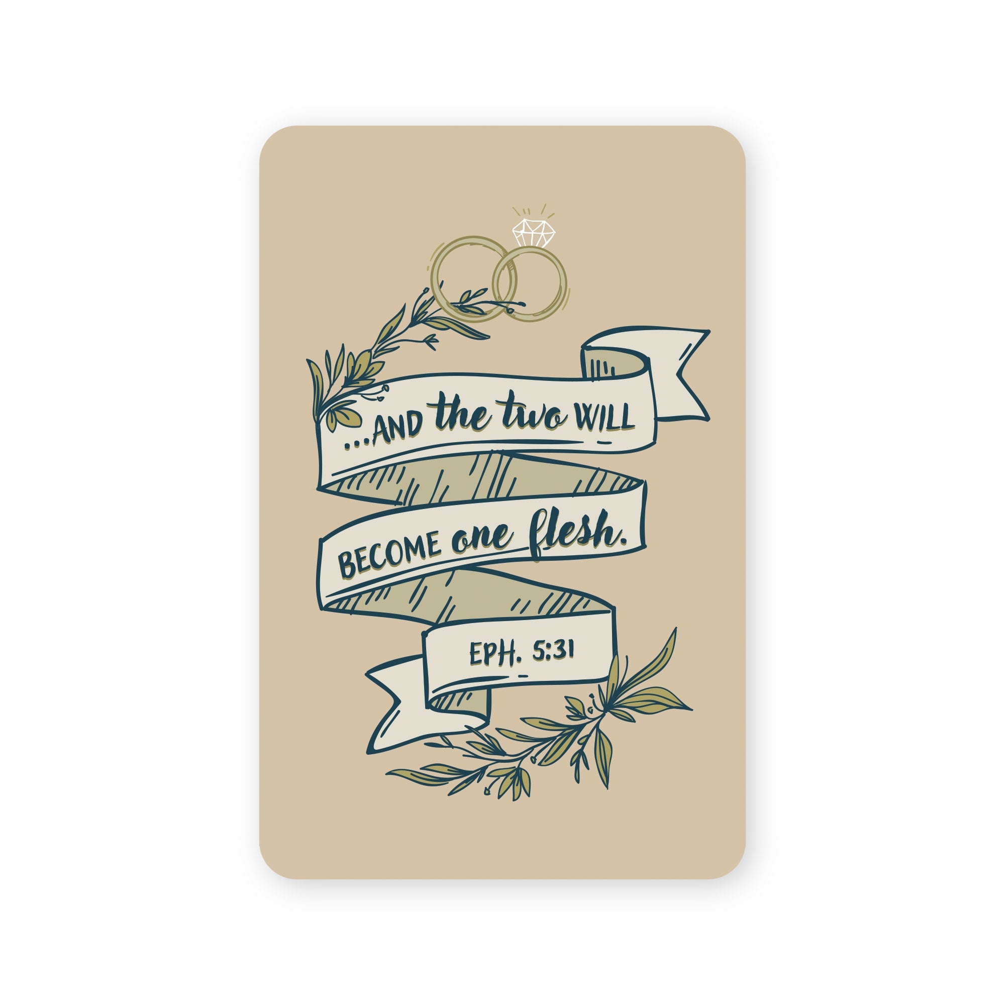 Wallet Scripture Card, Wedding – Ephesians 5:31