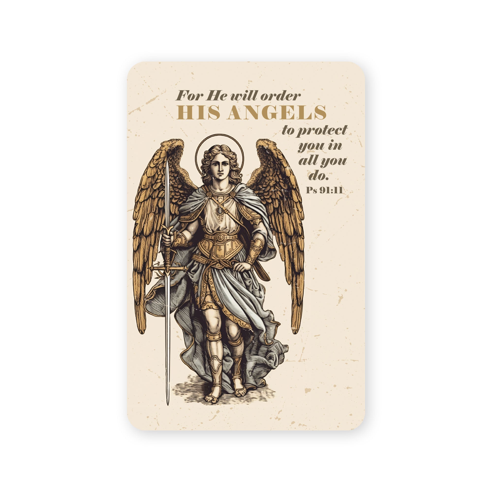 Wallet Scripture Card, Guardian Angel – Psalm 91:11