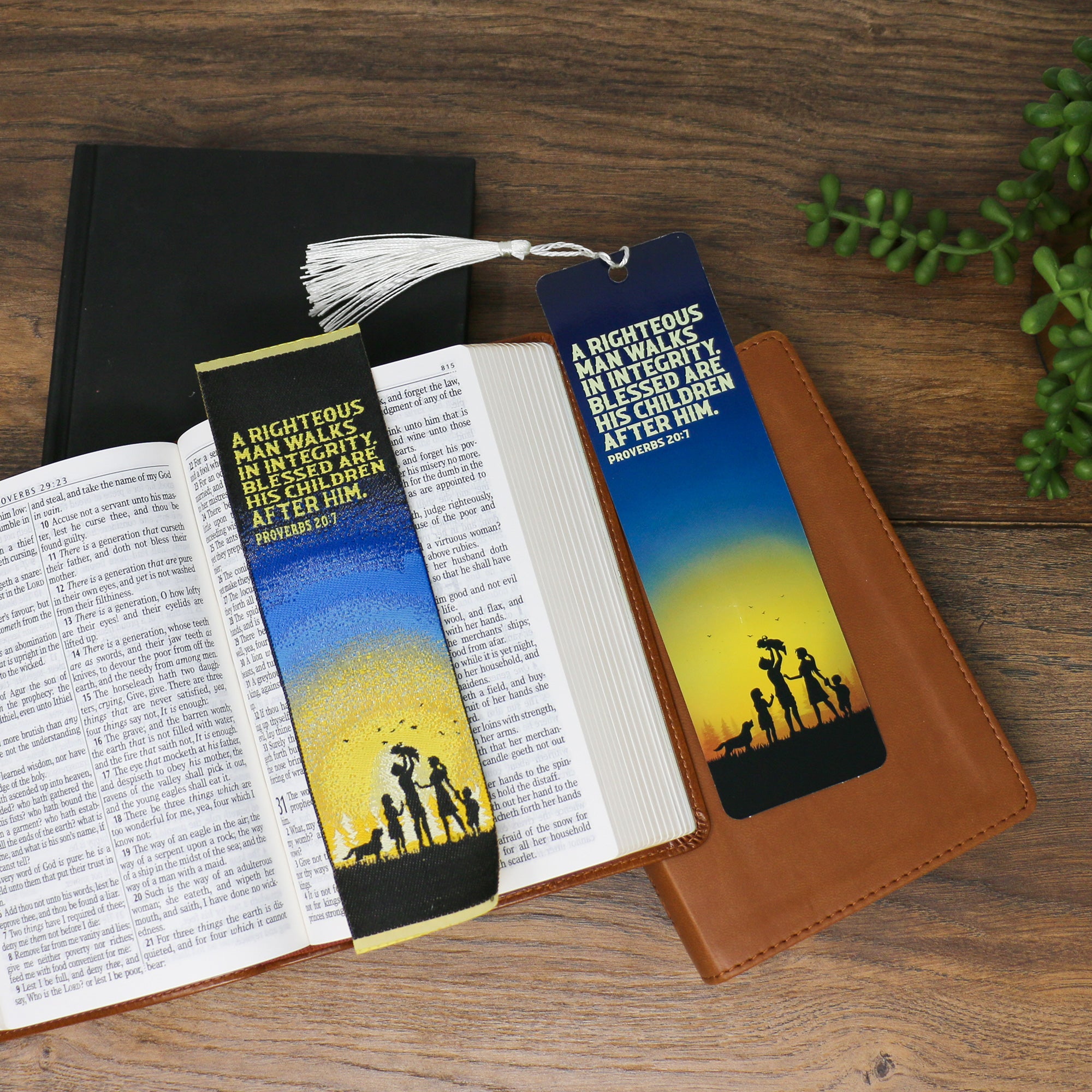 Integrity Bookmarks A righteous man walks in integrity - Proverbs 20:7 Woven and Tasseled ...