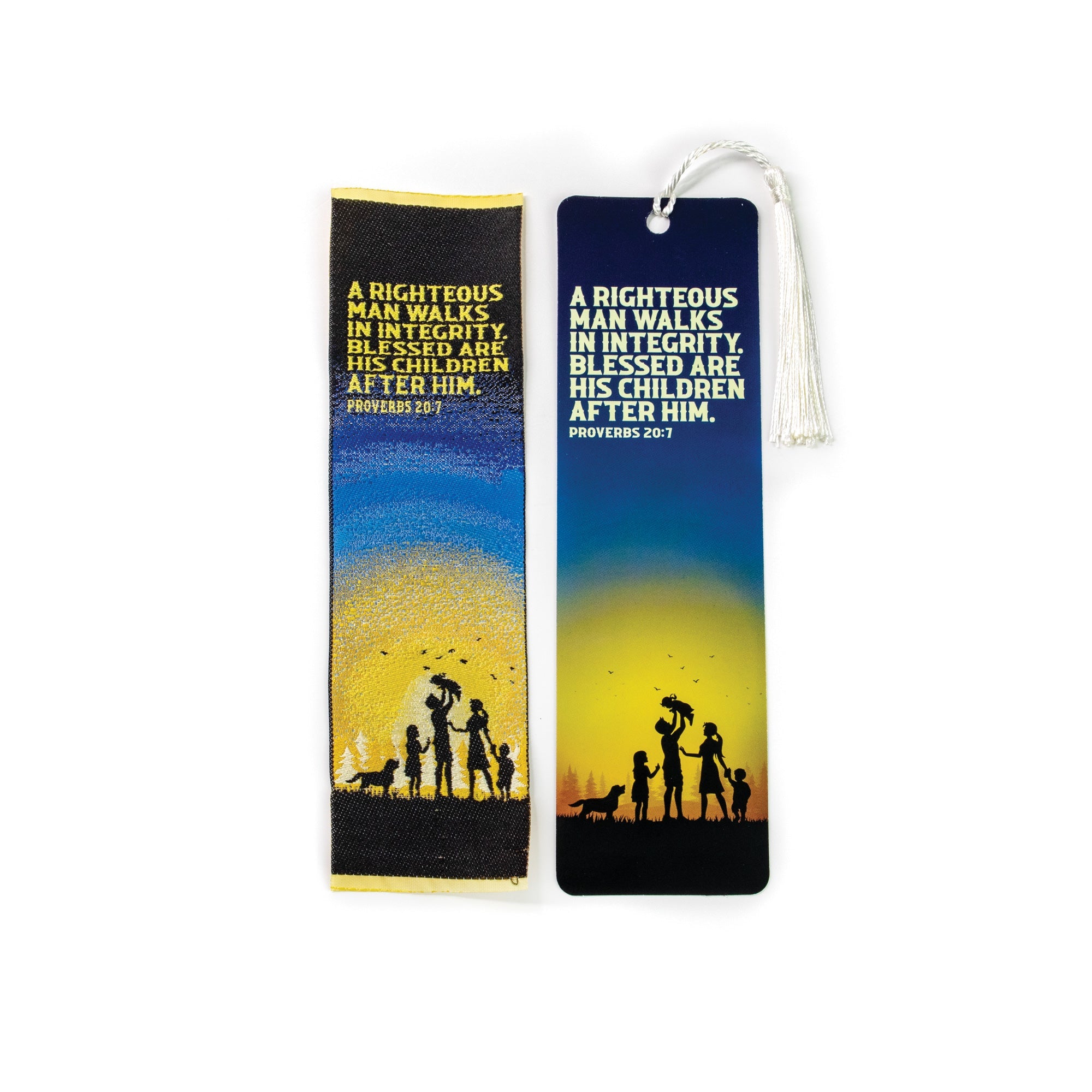 Integrity Bookmarks A righteous man walks in integrity - Proverbs 20:7 Woven and Tasseled ...