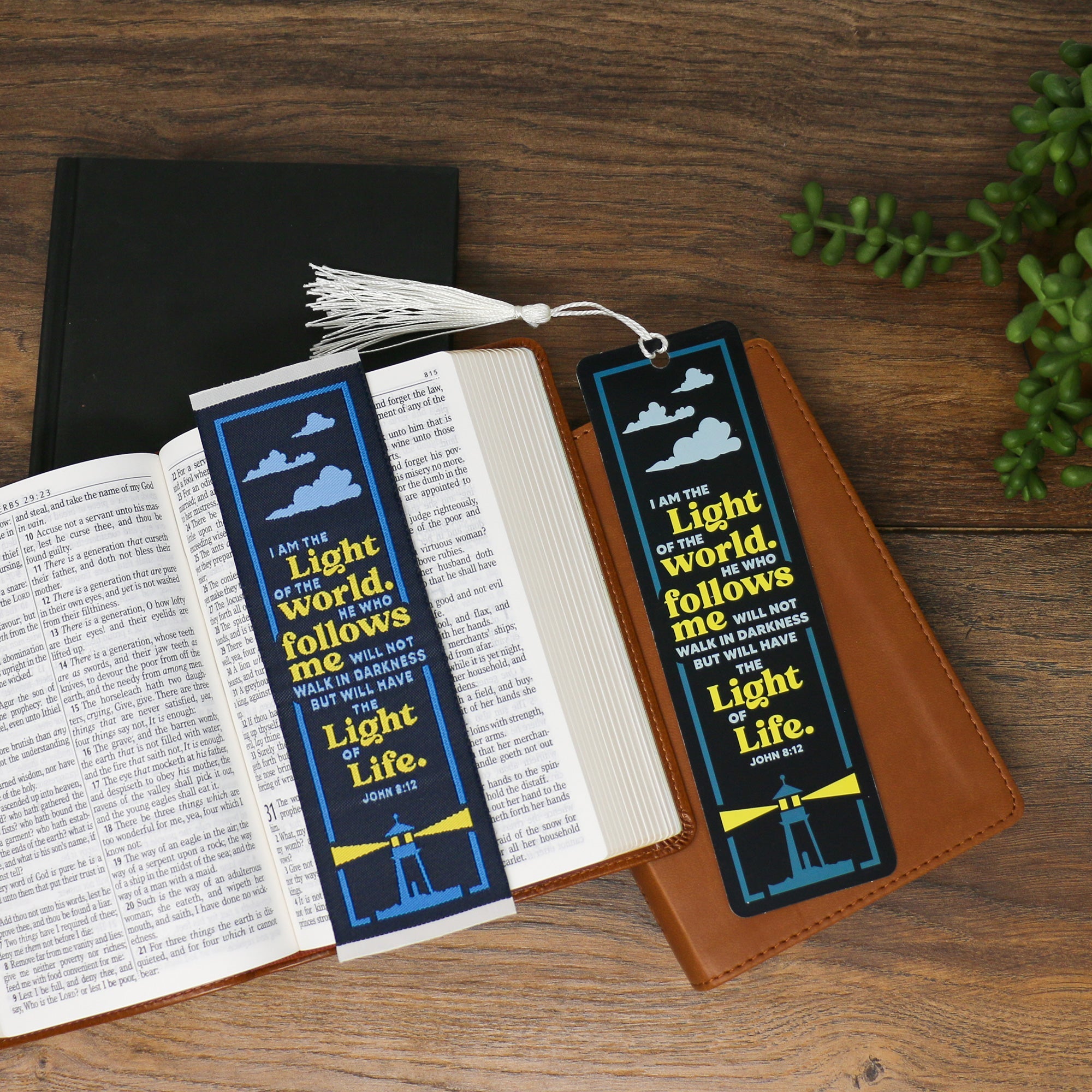 I am the Light of the World – John 8:12 Woven and Tasseled Bookmark Set