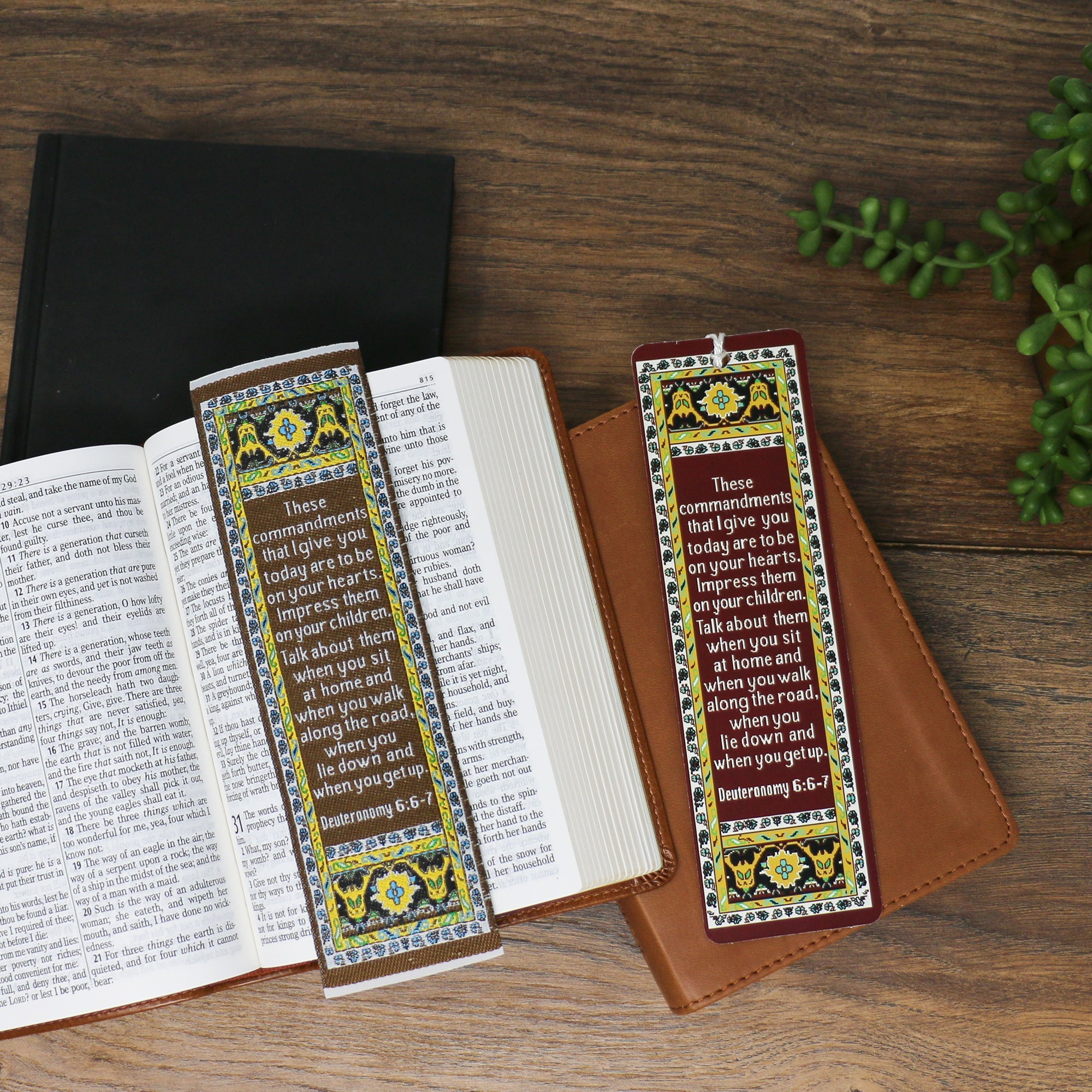 These commandments – Deuteronomy 6:6-7 Woven and Tasseled Bookmark Set
