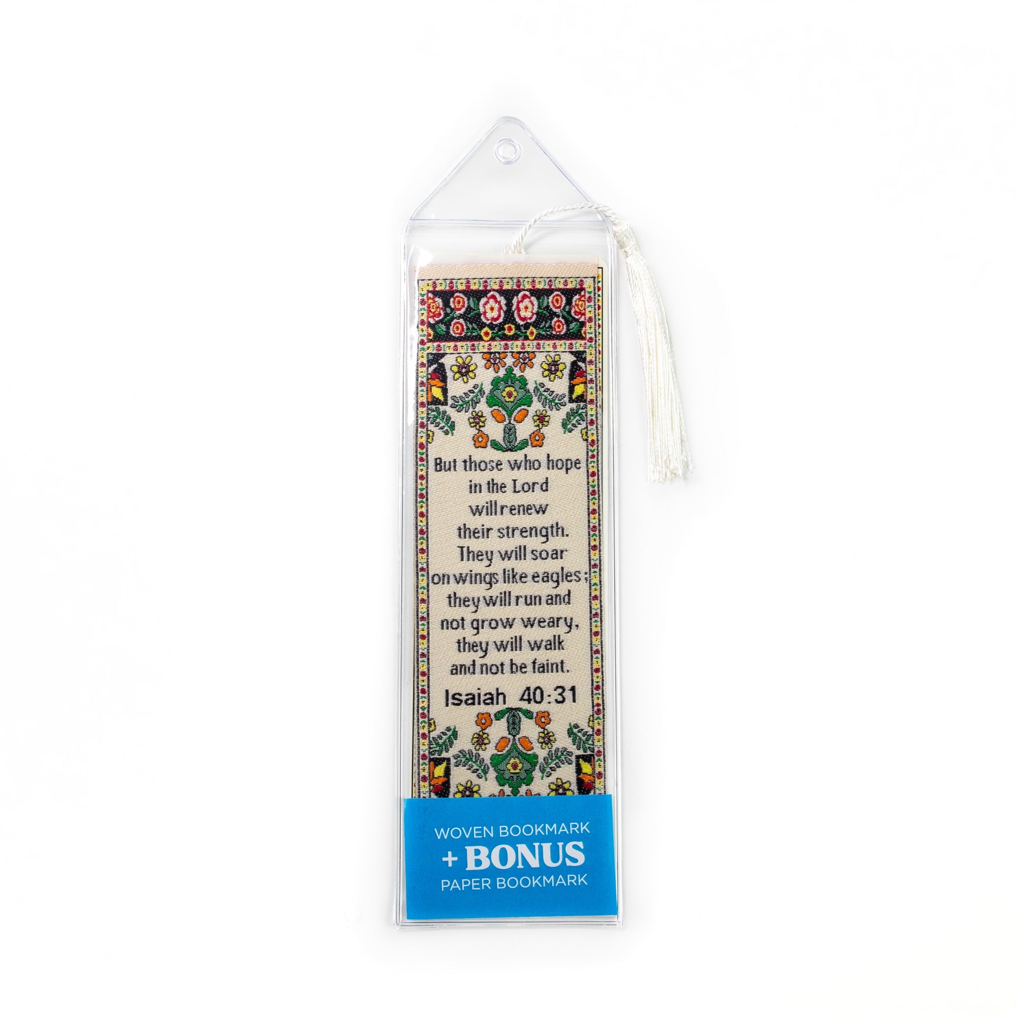 Those who hope in the Lord – Isaiah 40:31 Woven and Tasseled Bookmark Set