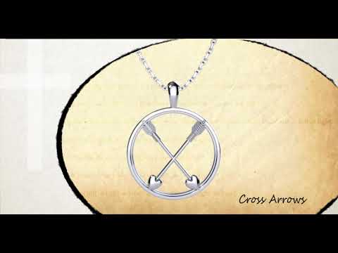 360 degree view of Crossed Paths Friendship Sterling Silver Pendant