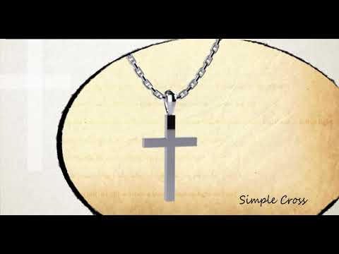 360 view of Simple Cross Sterling Silver Necklace