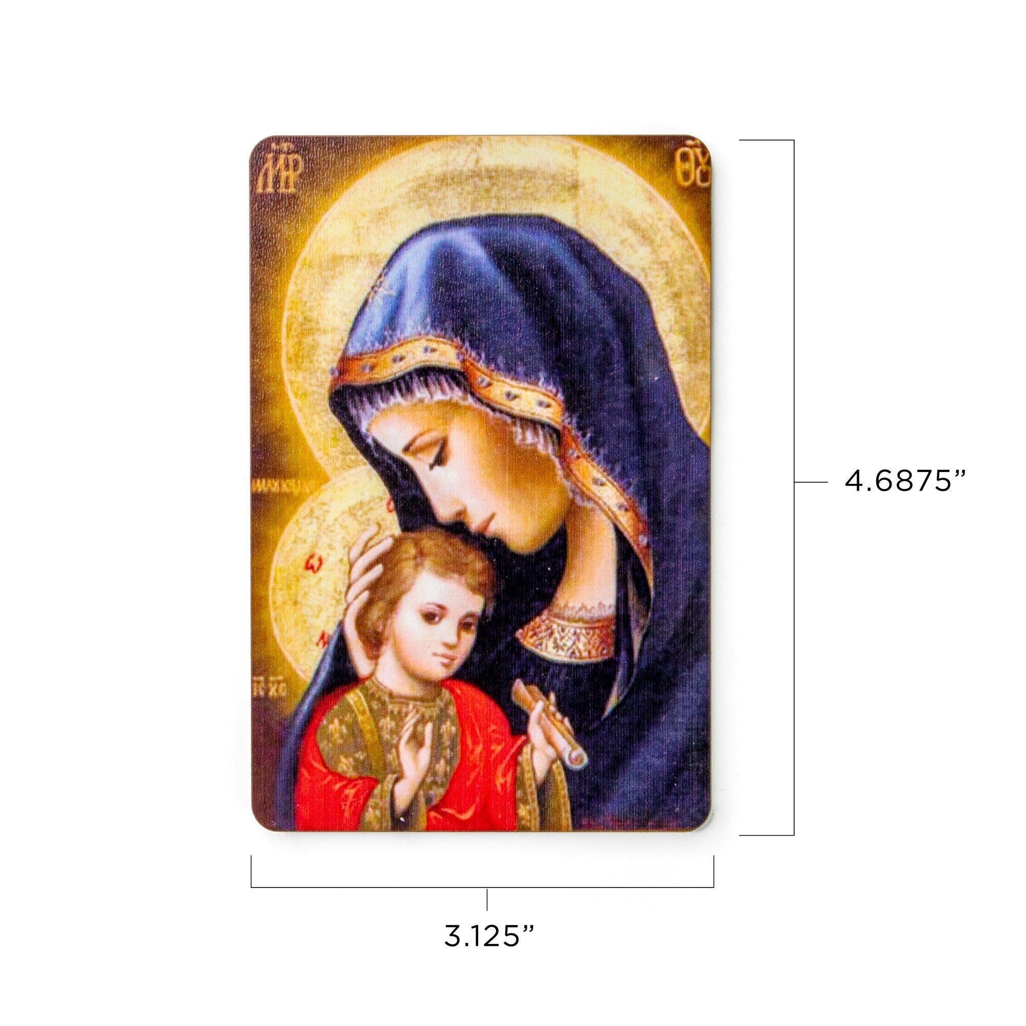 Our Lady of Perpetual Help - Wooden Icon with Magnet and Stand