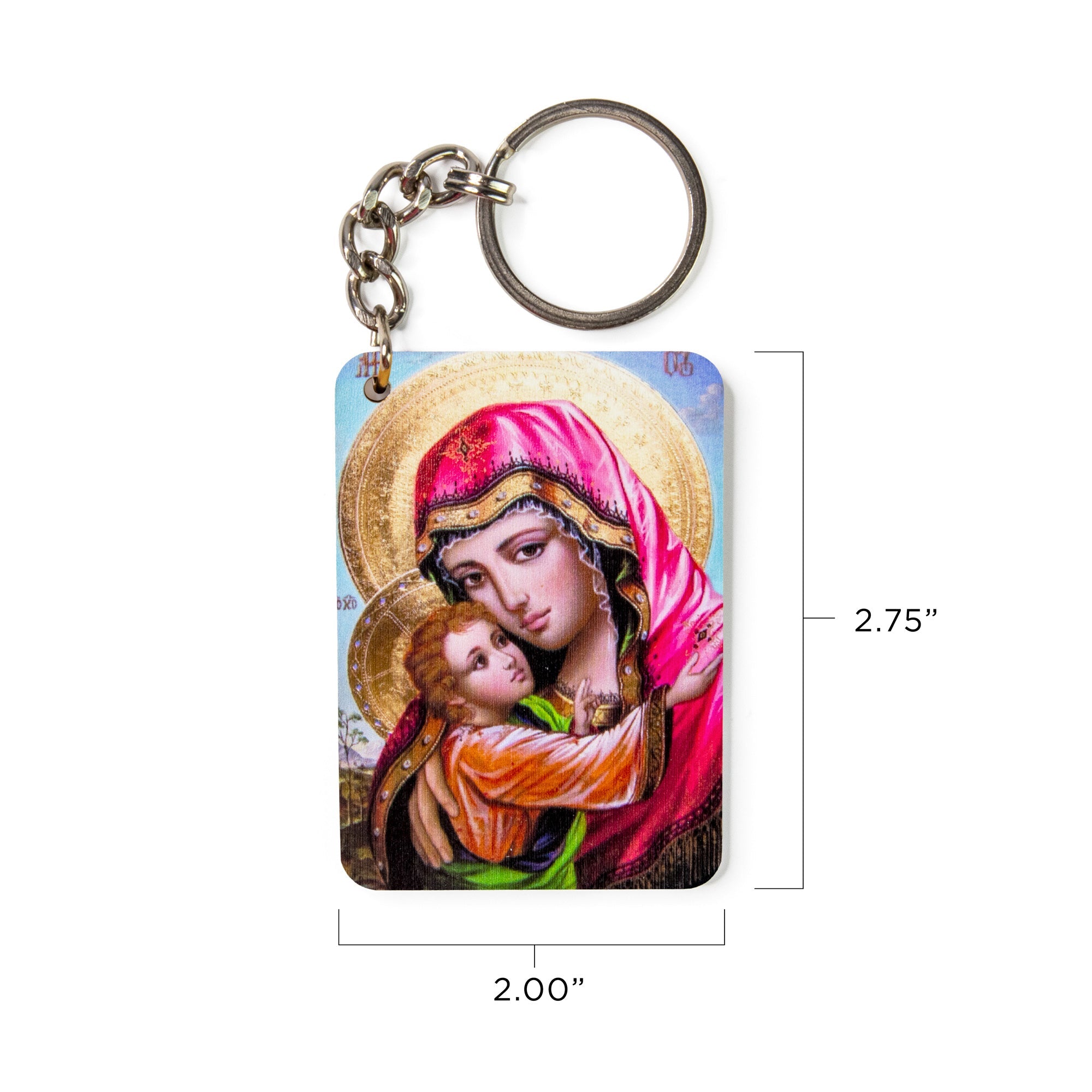 Virgin of Living Kindness - Wooden Icon Keychain