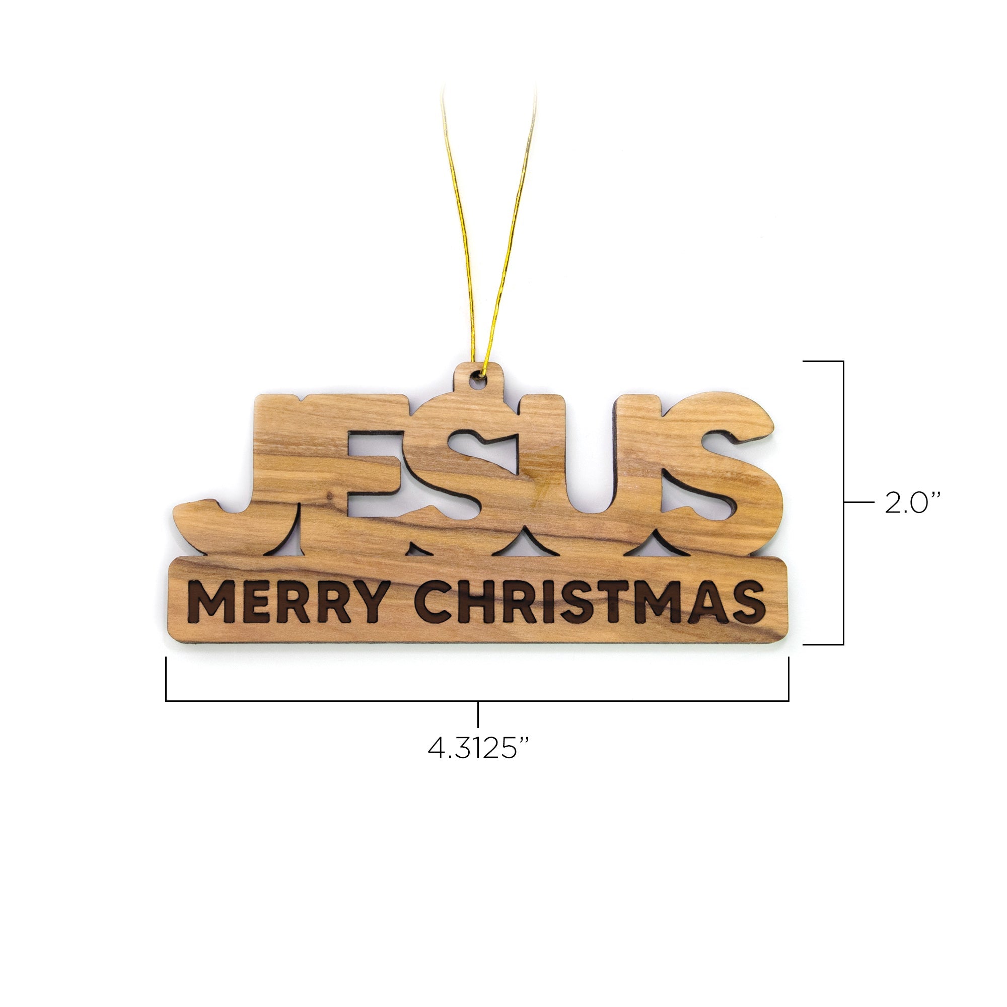 2D Christmas Ornament – Jesus Merry Christmas