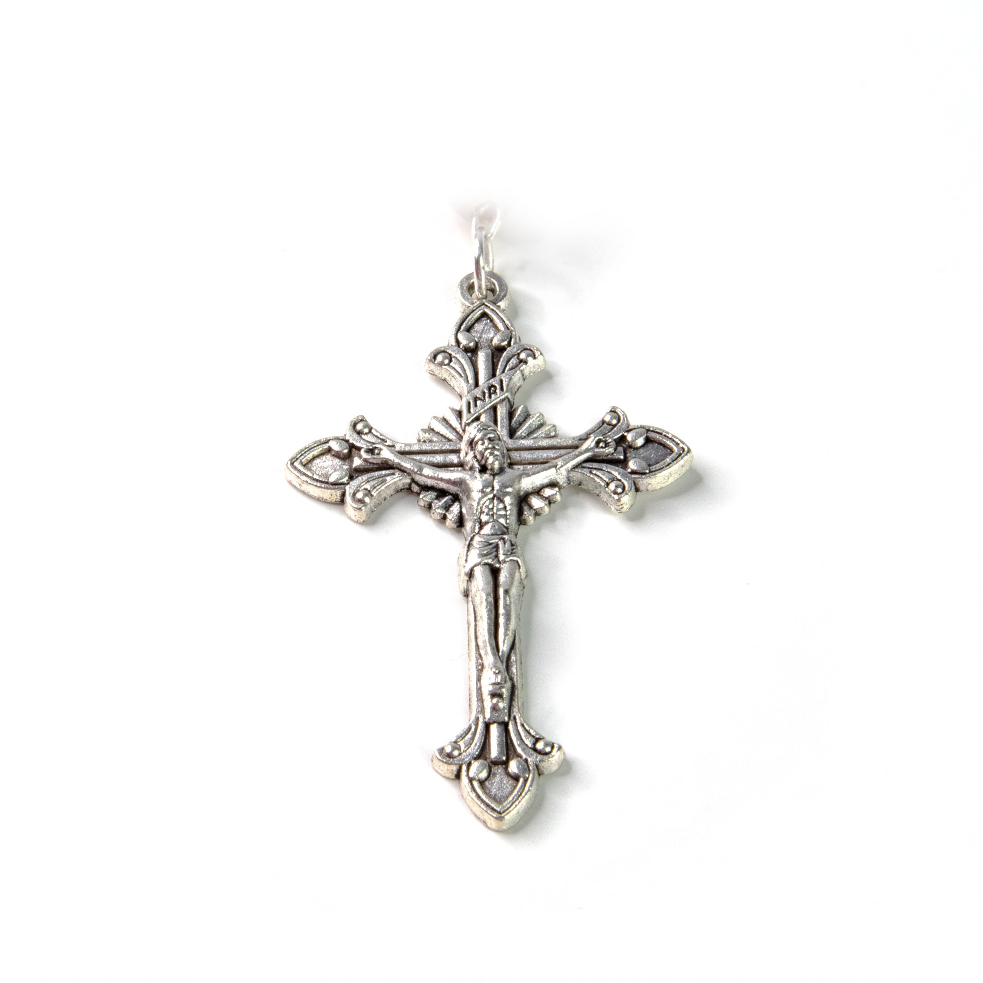 Mother of Pearl Catholic Rosary, Jesus Divine Mercy Medal