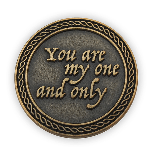 "You Are My One and Only" Romantic Love Expression Antique Gold Plated Coins