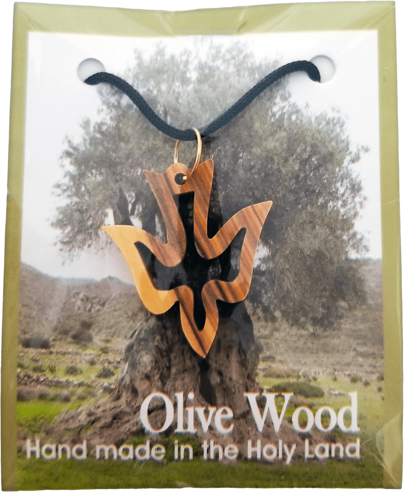 Olive Wood Holy Spirit Dove Necklace