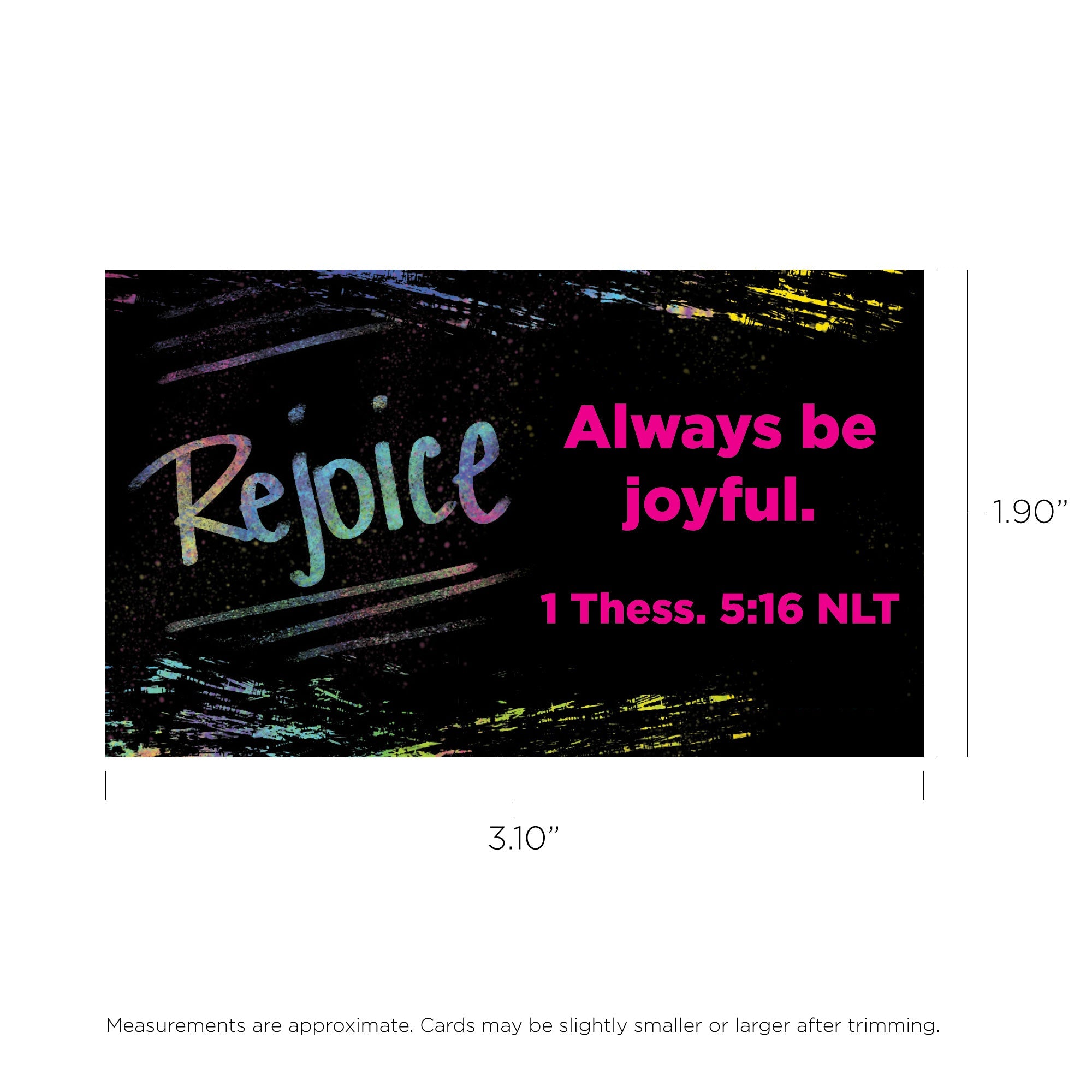 Children and Youth, Pass Along Scripture Cards, Rejoice, 1 Thessalonians 5:16, Pack of 25