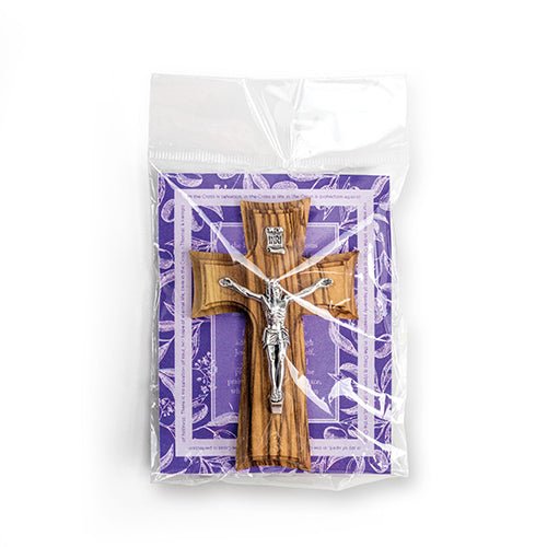 Crucifix Wall Cross Magnet, Holy Land Olive Wood