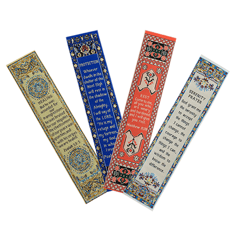 healing and rest fabric bible verse bookmark assortment - all 4 scripture bookmarks